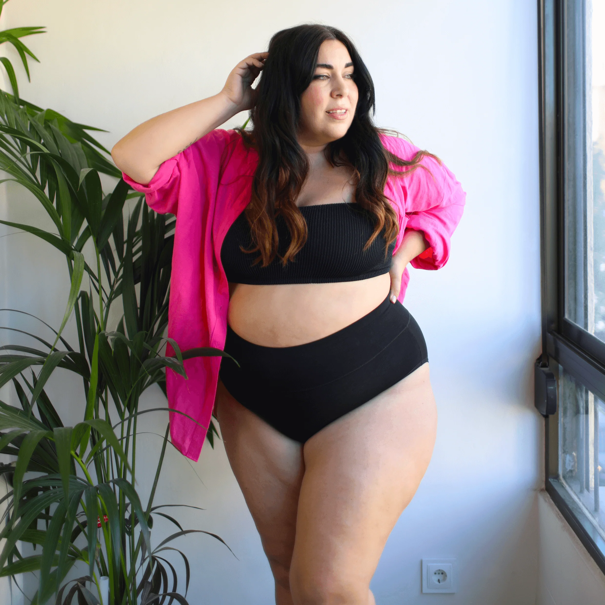 Organic Cotton Full Brief Panties - Black