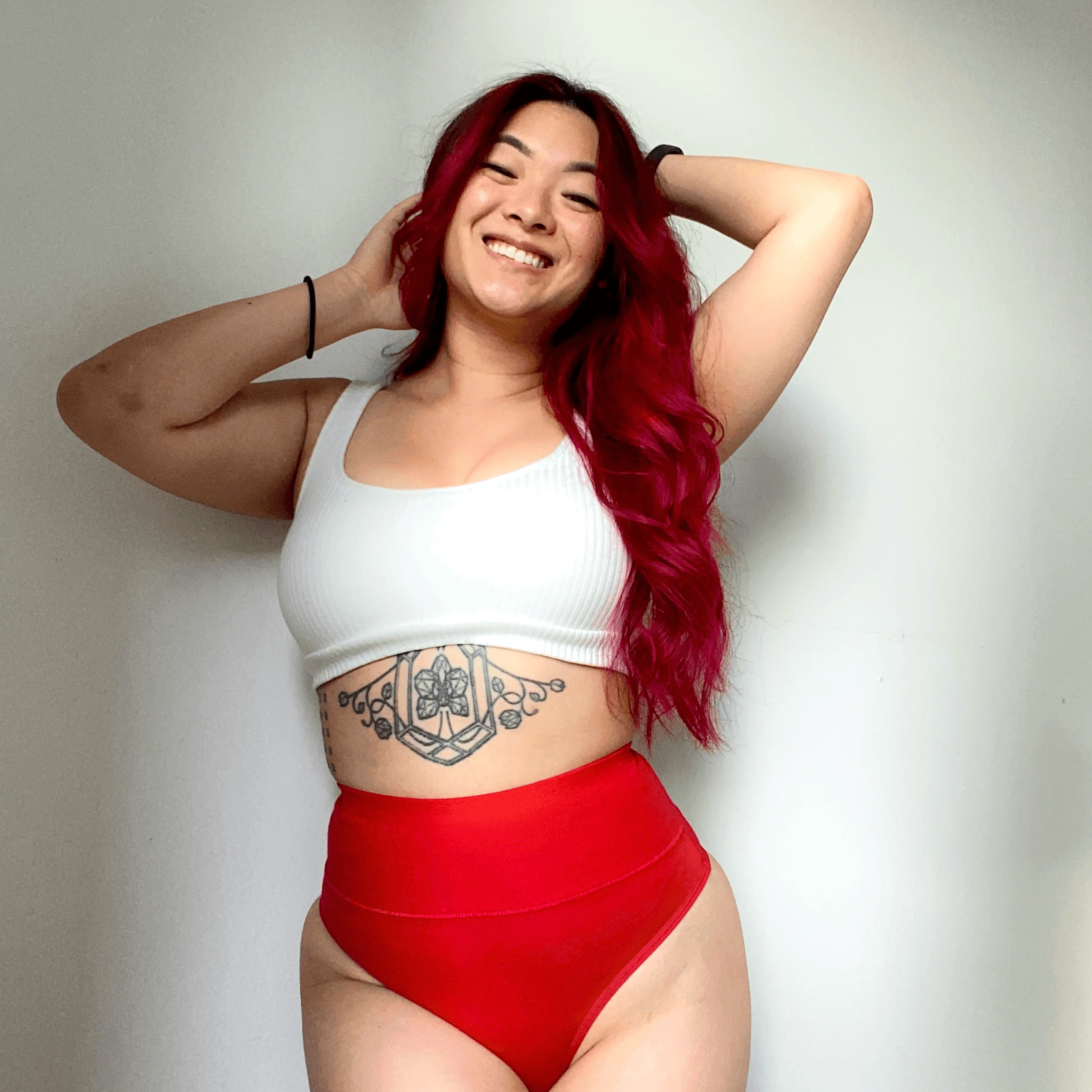 Organic Cotton Cheeky High Leg Panties - Lobster 3 Organic Cotton Cheeky High Leg Panties - Lobster