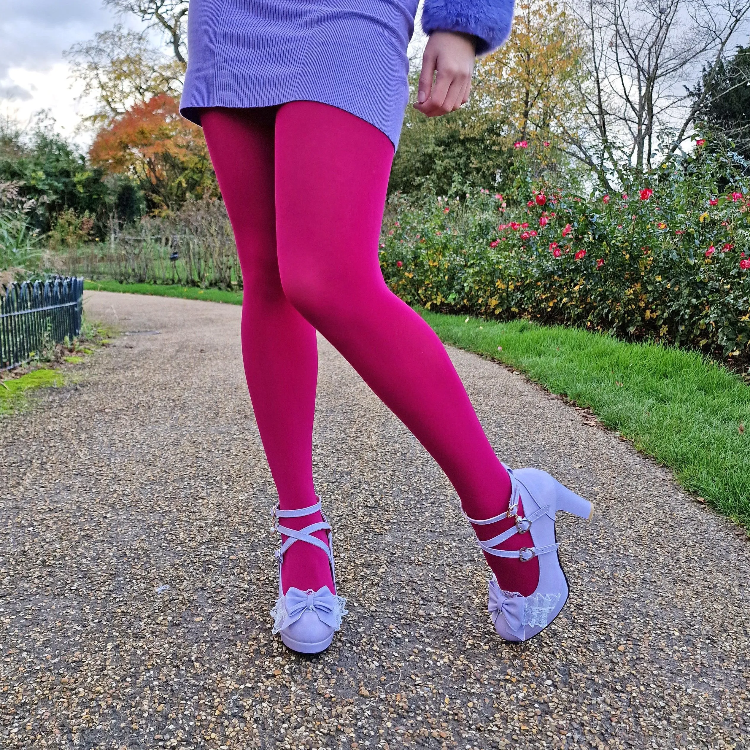 Opaque 80 Den Tights - Raspberry Pie 13 Opaque 80 Den Tights - Raspberry Pie