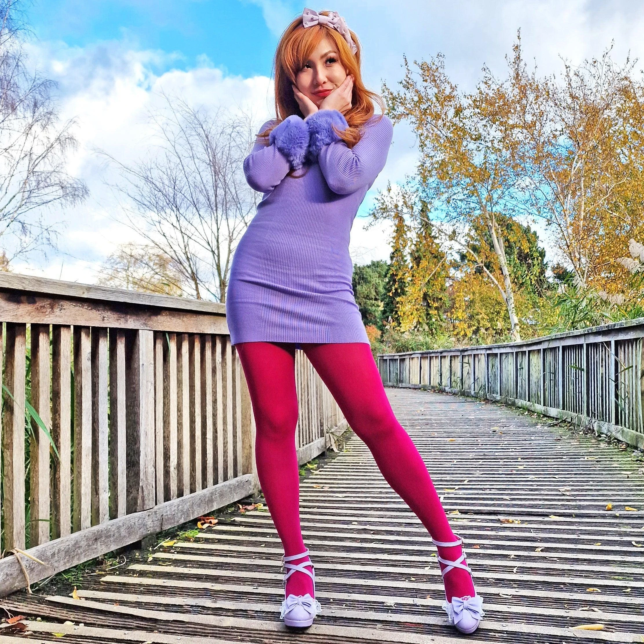 Opaque 80 Den Tights - Raspberry Pie 15 Opaque 80 Den Tights - Raspberry Pie