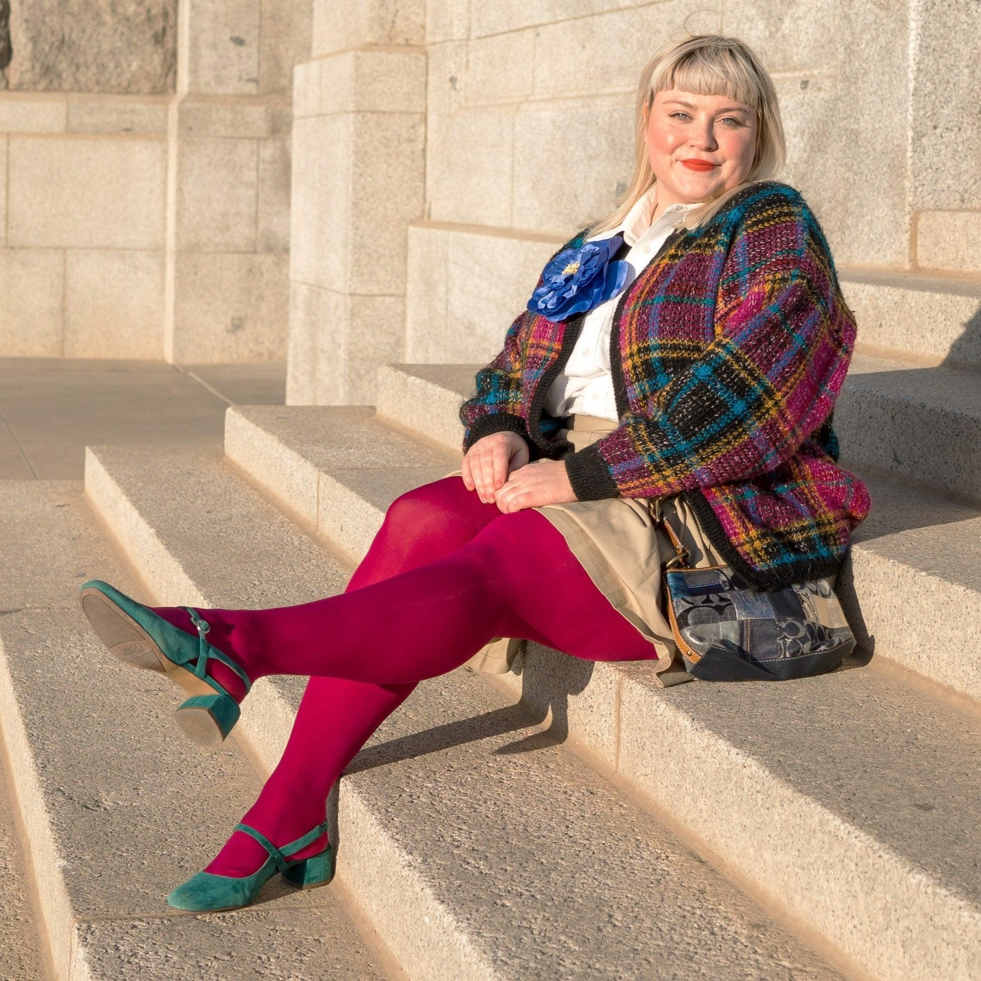 Opaque 80 Den Tights - Raspberry Pie 16 Opaque 80 Den Tights - Raspberry Pie