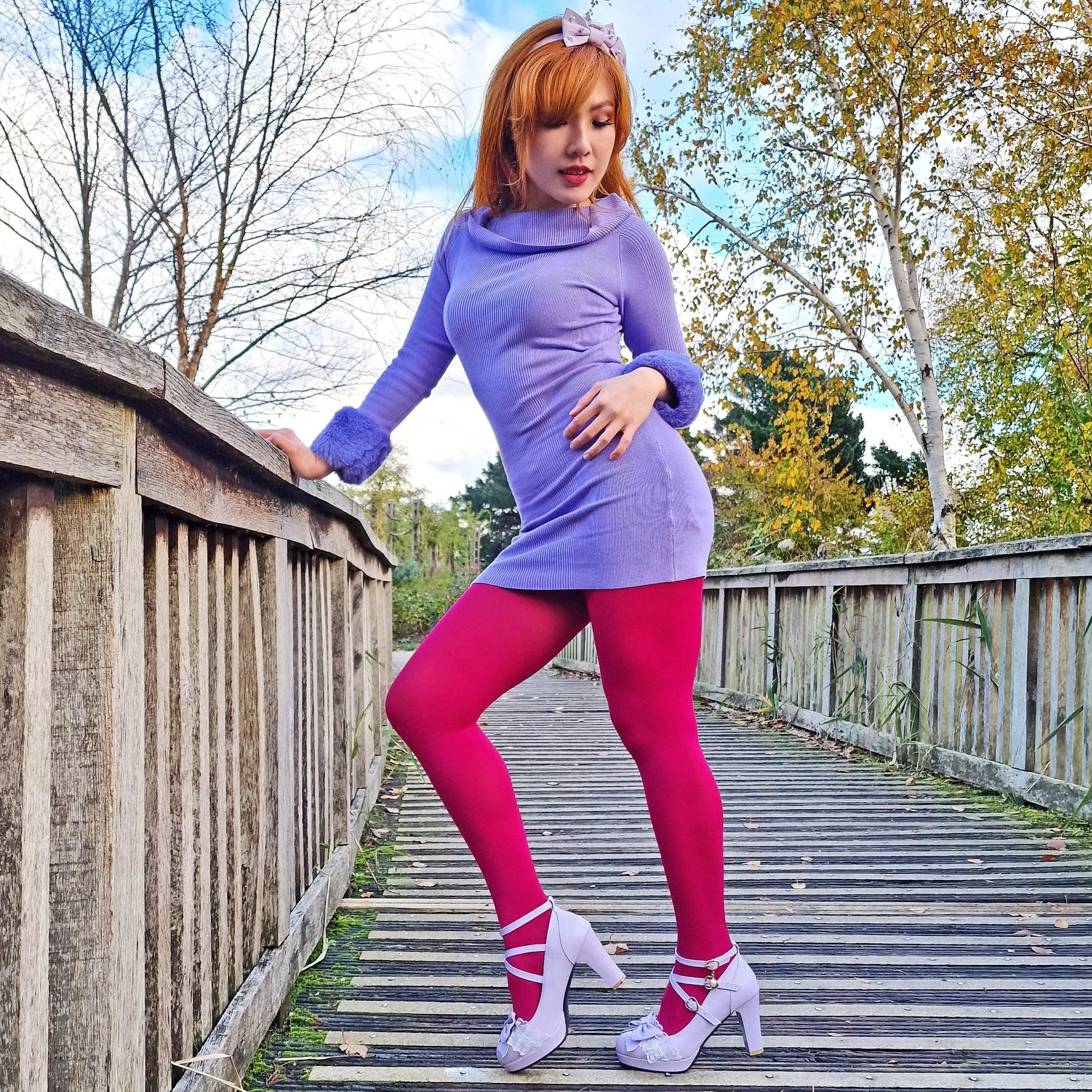 Opaque 80 Den Tights - Raspberry Pie 10 Opaque 80 Den Tights - Raspberry Pie