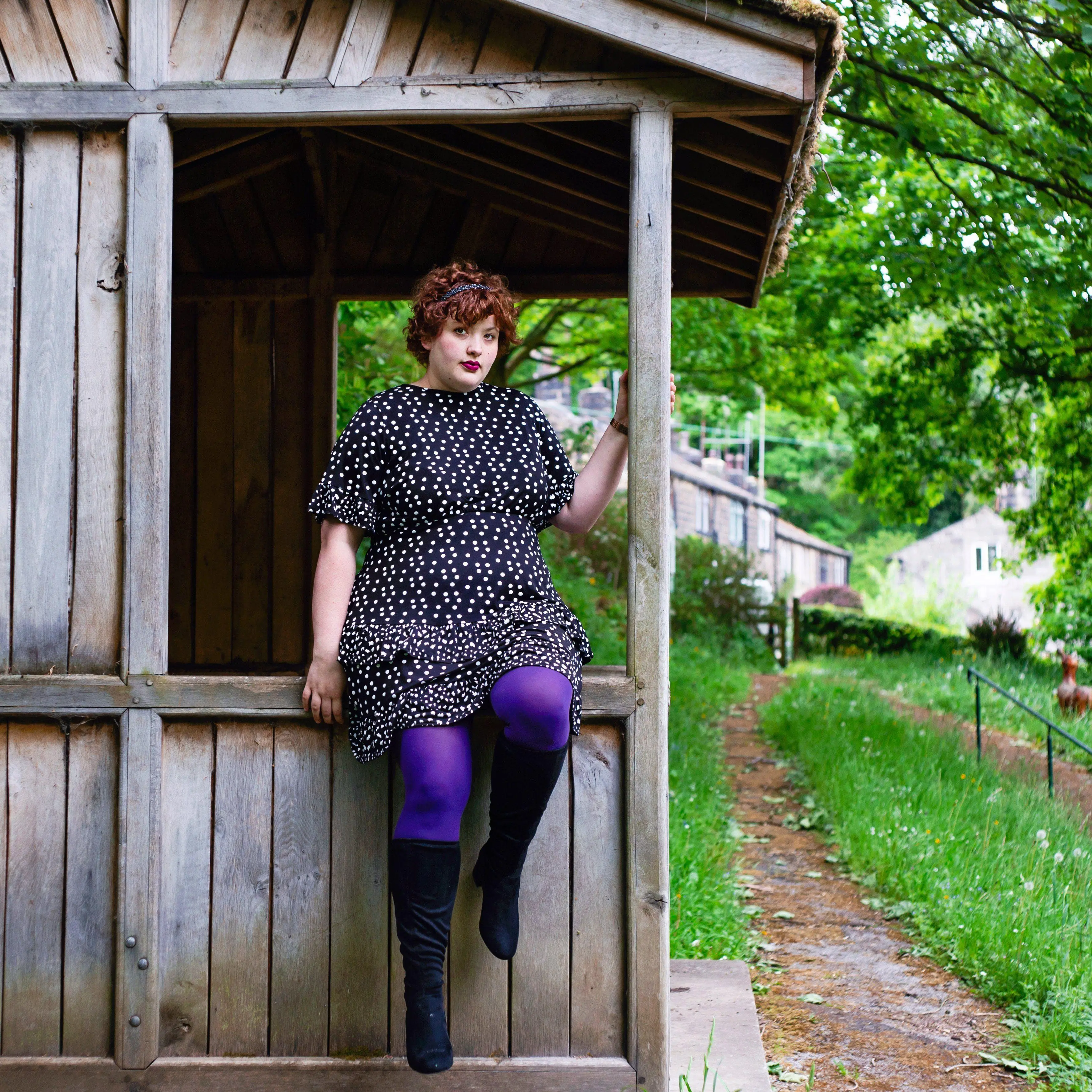 Opaque 80 Den Tights - Suffragette Purple 3 Opaque 80 Den Tights - Suffragette Purple