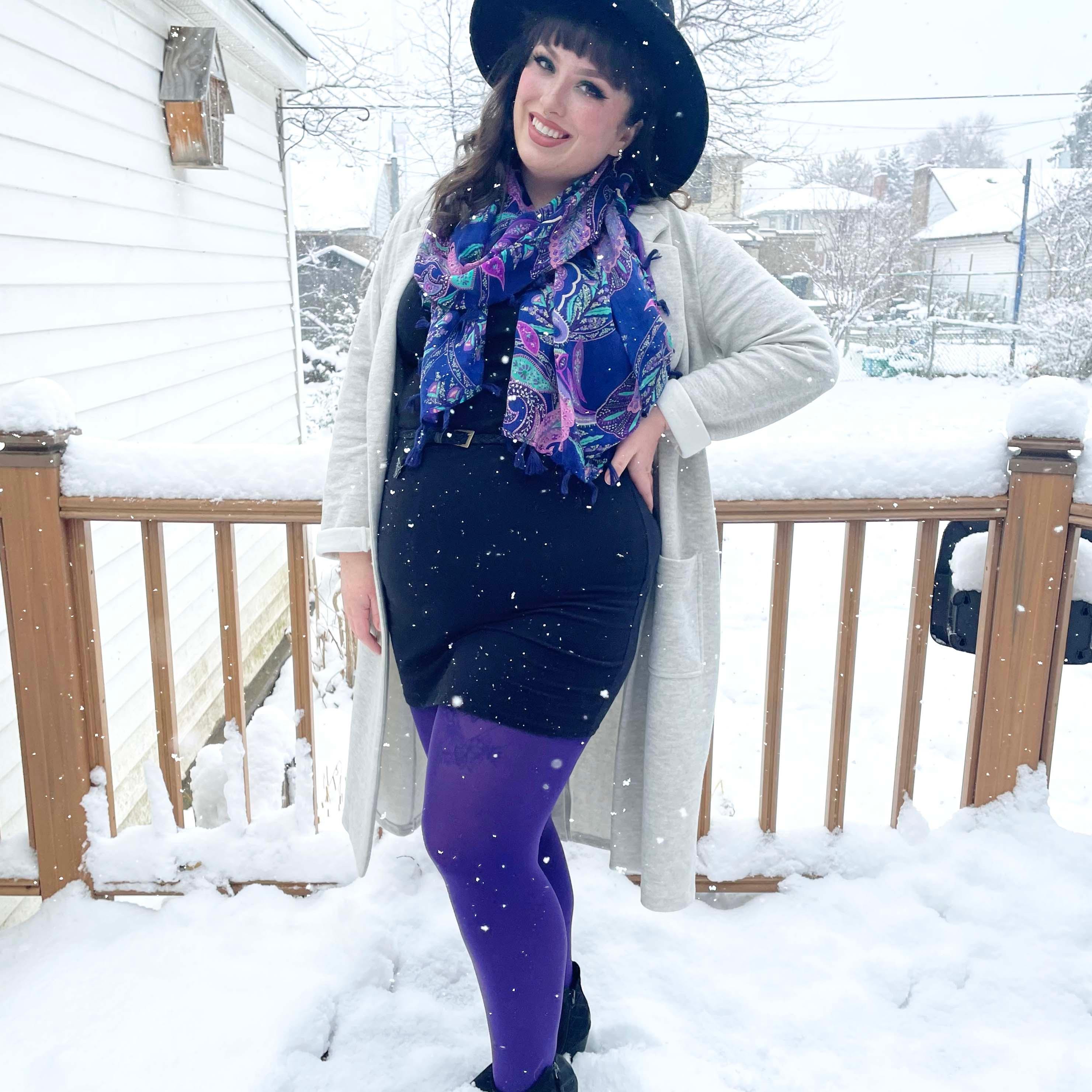 Opaque 80 Den Tights - Suffragette Purple 4 Opaque 80 Den Tights - Suffragette Purple