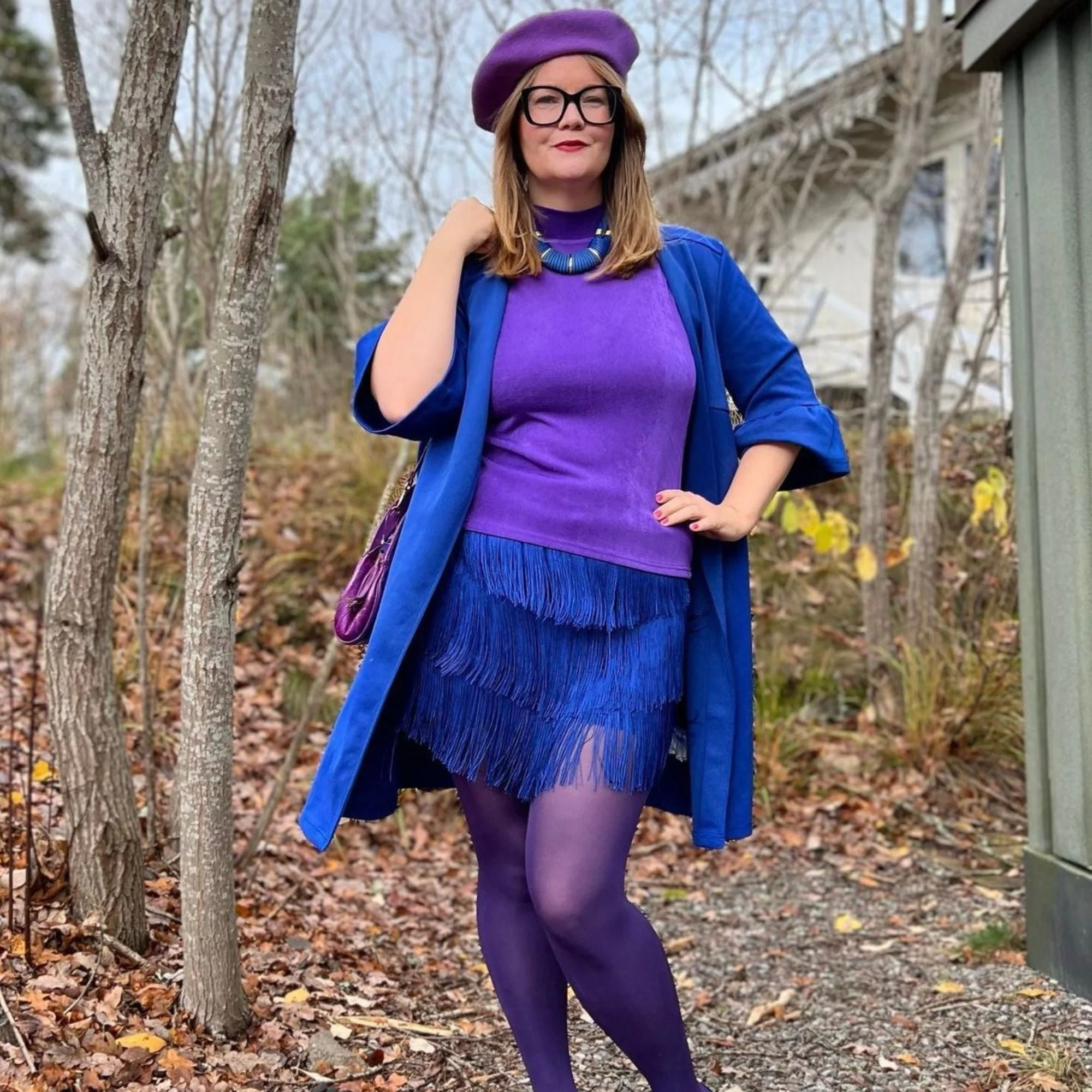 Opaque 80 Den Tights - Suffragette Purple 8 Opaque 80 Den Tights - Suffragette Purple
