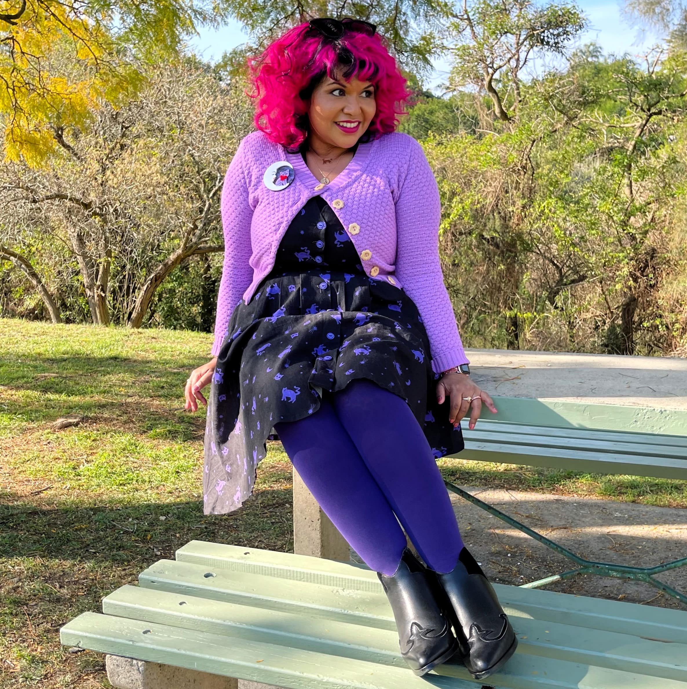 Opaque 80 Den Tights - Suffragette Purple 9 Opaque 80 Den Tights - Suffragette Purple