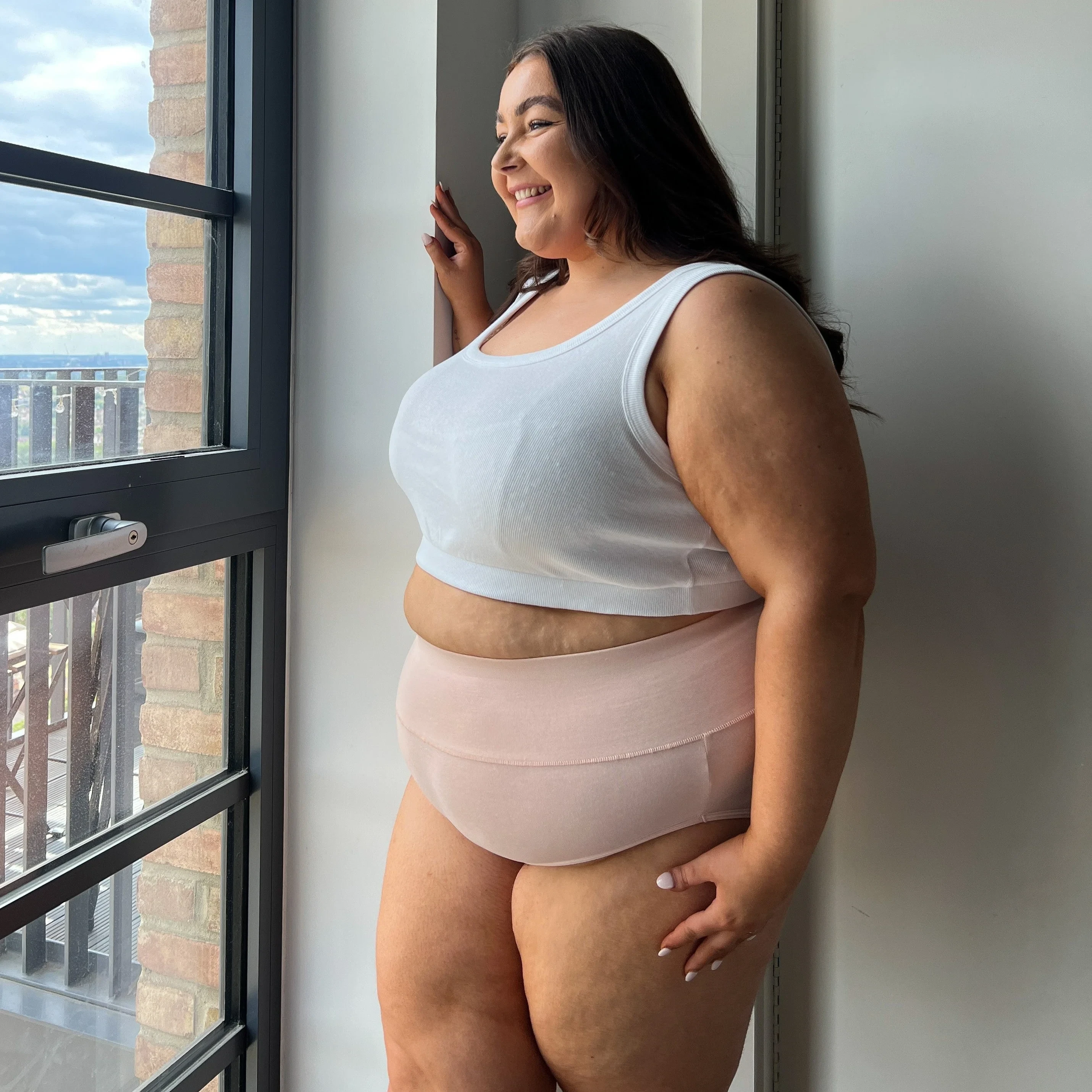 Organic Cotton Full Brief Panties - Ballet Pink 4 Organic Cotton Full Brief Panties - Ballet Pink