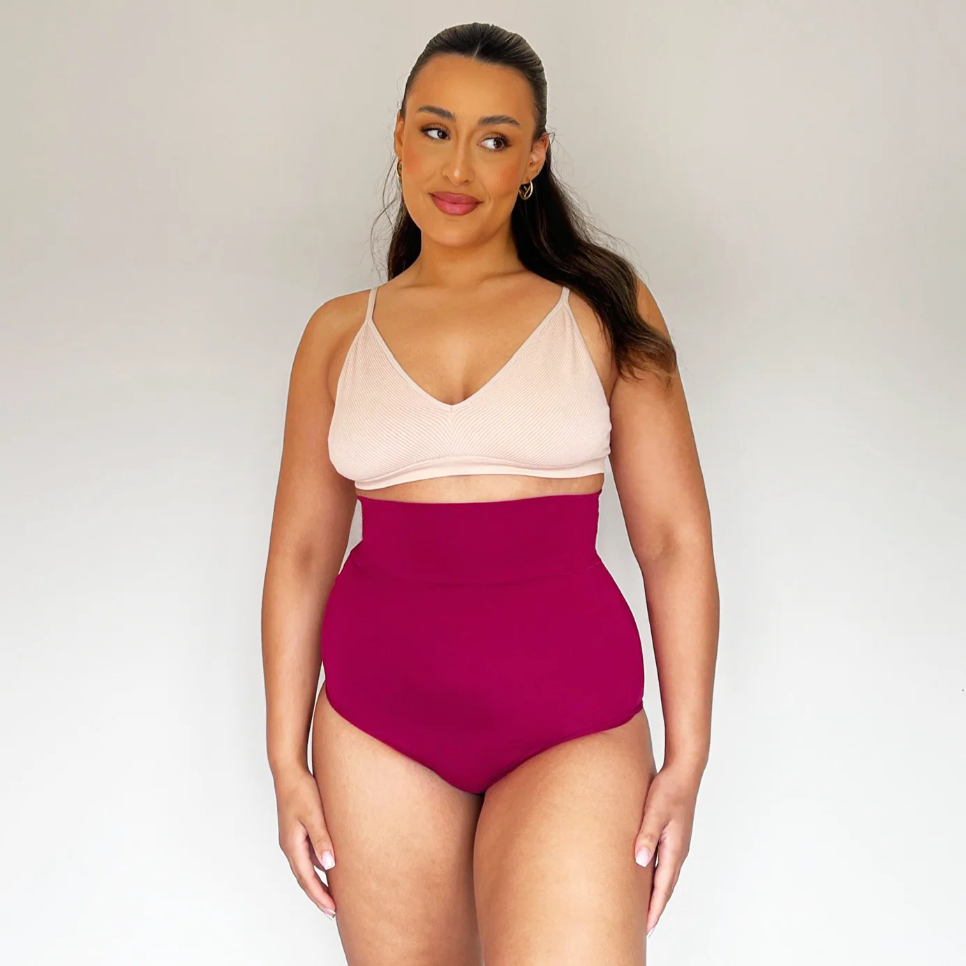 Organic Cotton Super High Waist Panties - Raspberry Pie 10 Organic Cotton Super High Waist Panties - Raspberry Pie