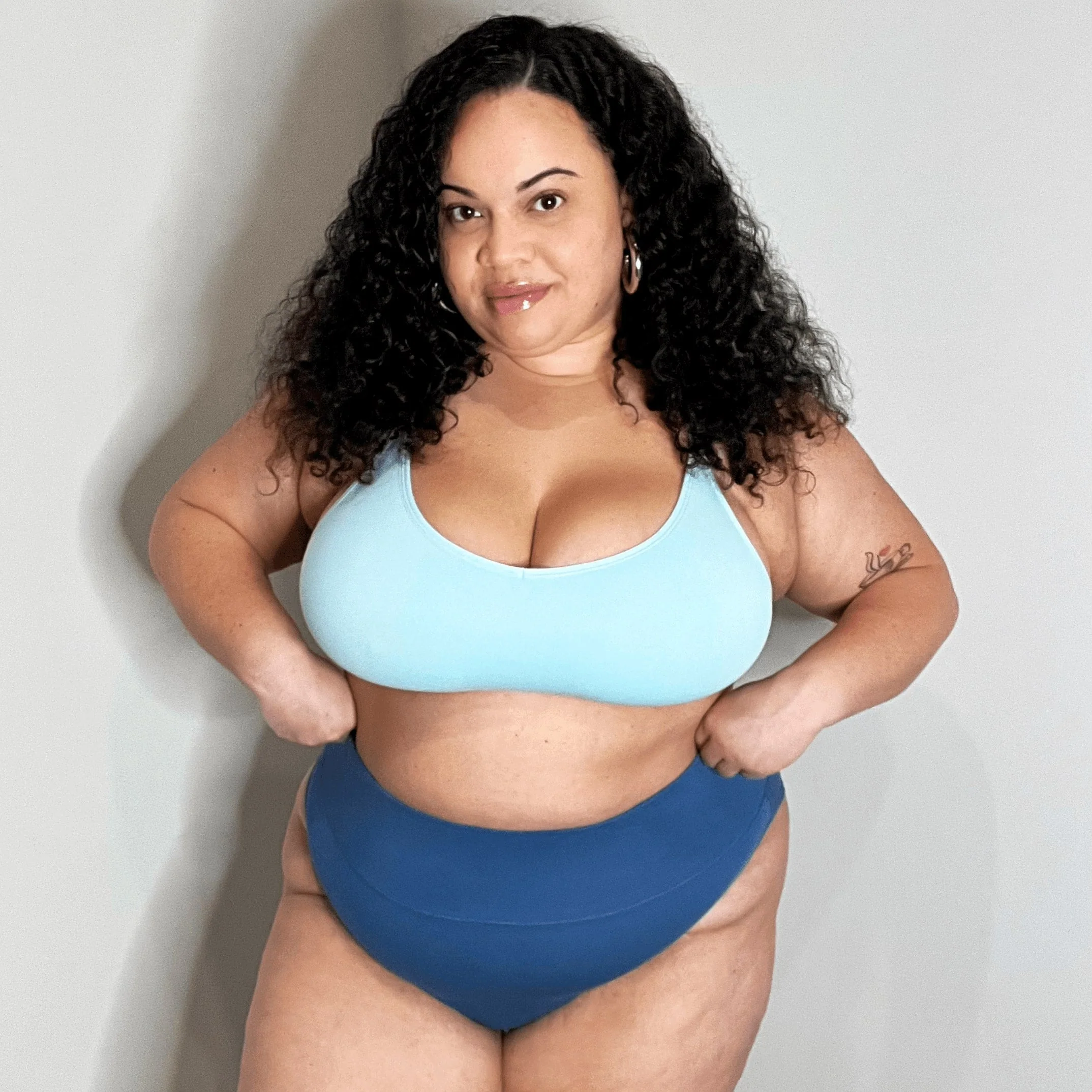 Organic Cotton Super High Leg Panties - Denim 12 Organic Cotton Super High Leg Panties - Denim