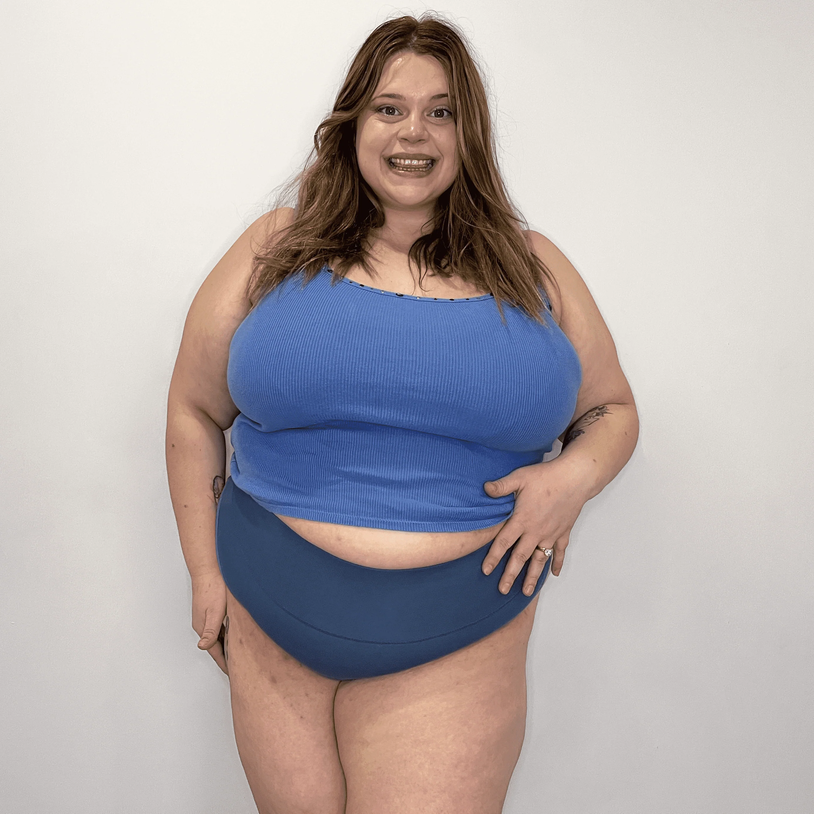 Organic Cotton Super High Leg Panties - Denim 5 Organic Cotton Super High Leg Panties - Denim