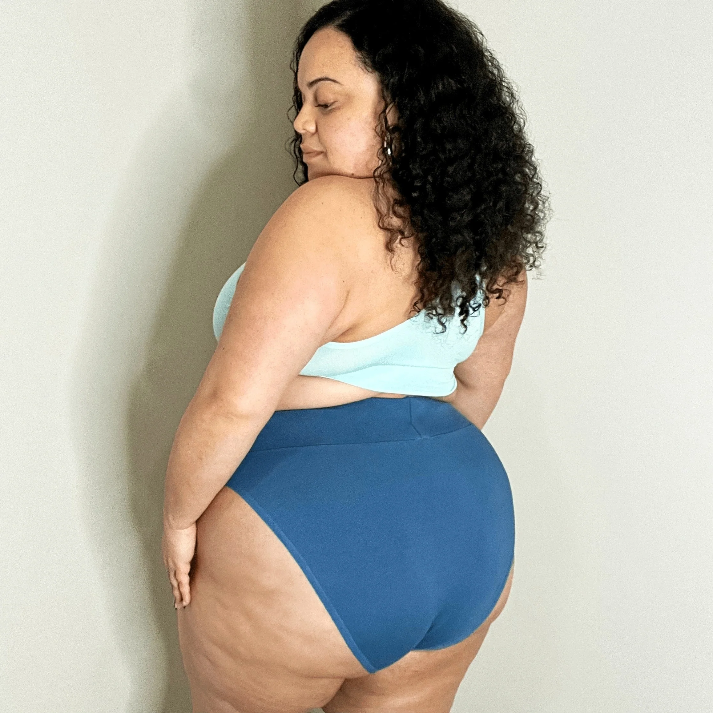 Organic Cotton Super High Leg Panties - Denim 10 Organic Cotton Super High Leg Panties - Denim