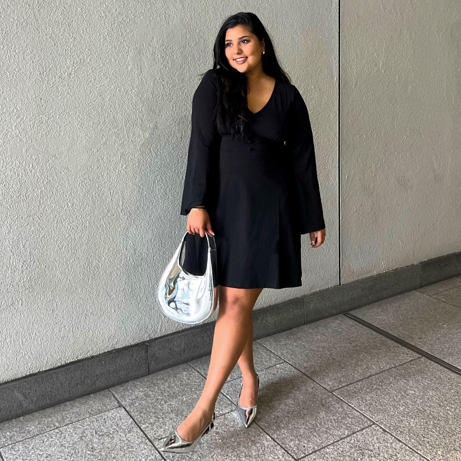 Bell Sleeve Mini Dress - Black 14 Bell Sleeve Mini Dress - Black