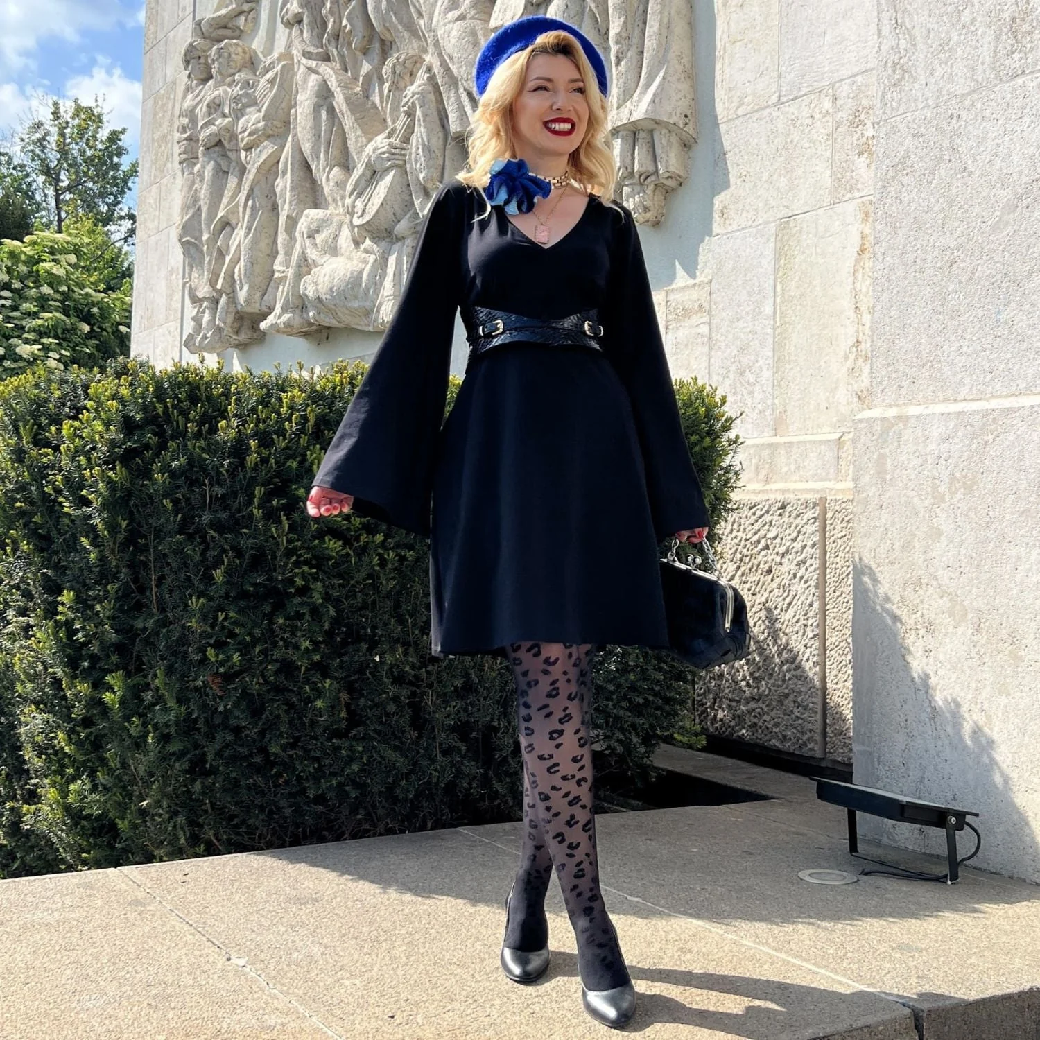 Bell Sleeve Mini Dress - Black 17 Bell Sleeve Mini Dress - Black