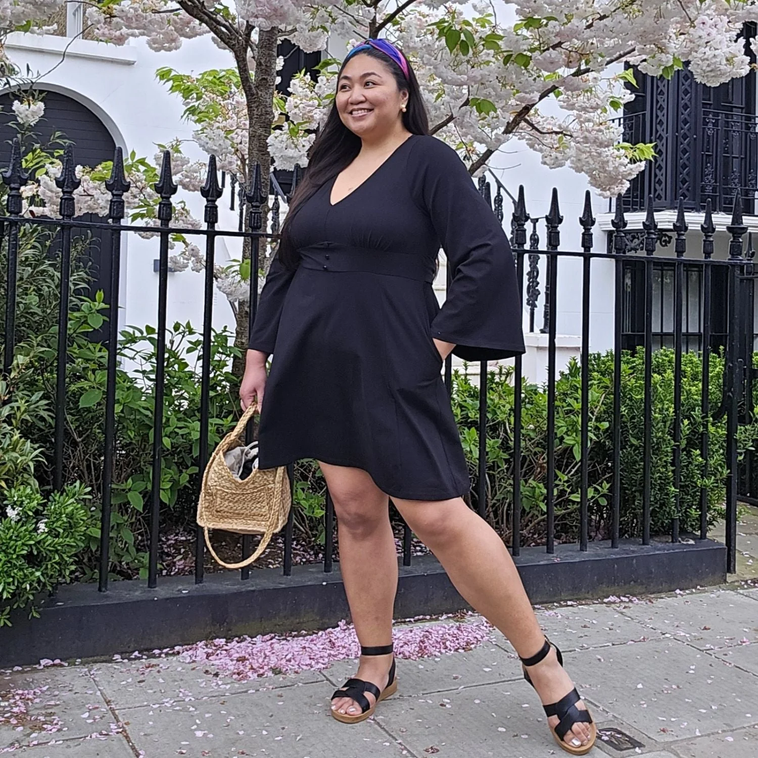 Bell Sleeve Mini Dress - Black 19 Bell Sleeve Mini Dress - Black