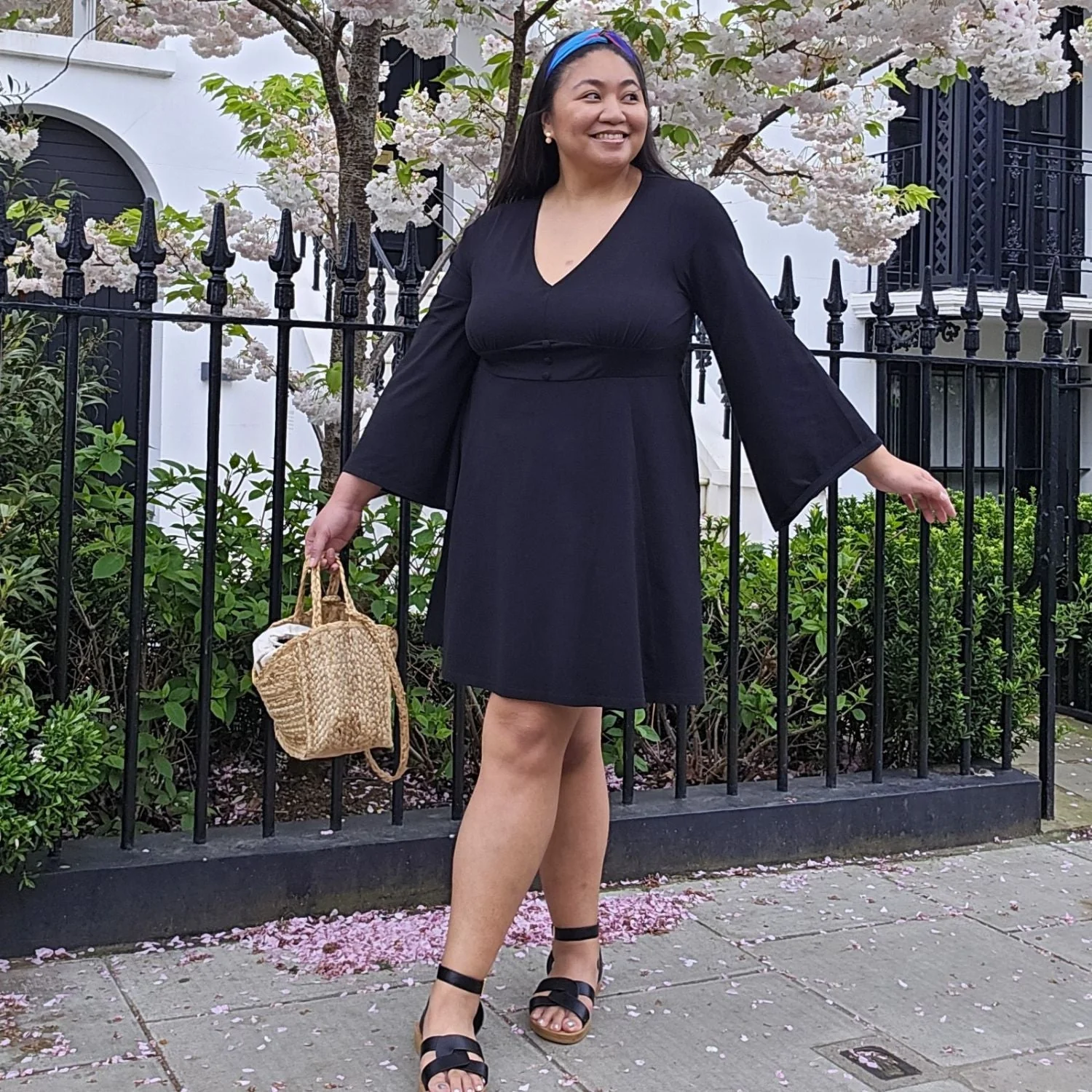 Bell Sleeve Mini Dress - Black 5 Bell Sleeve Mini Dress - Black