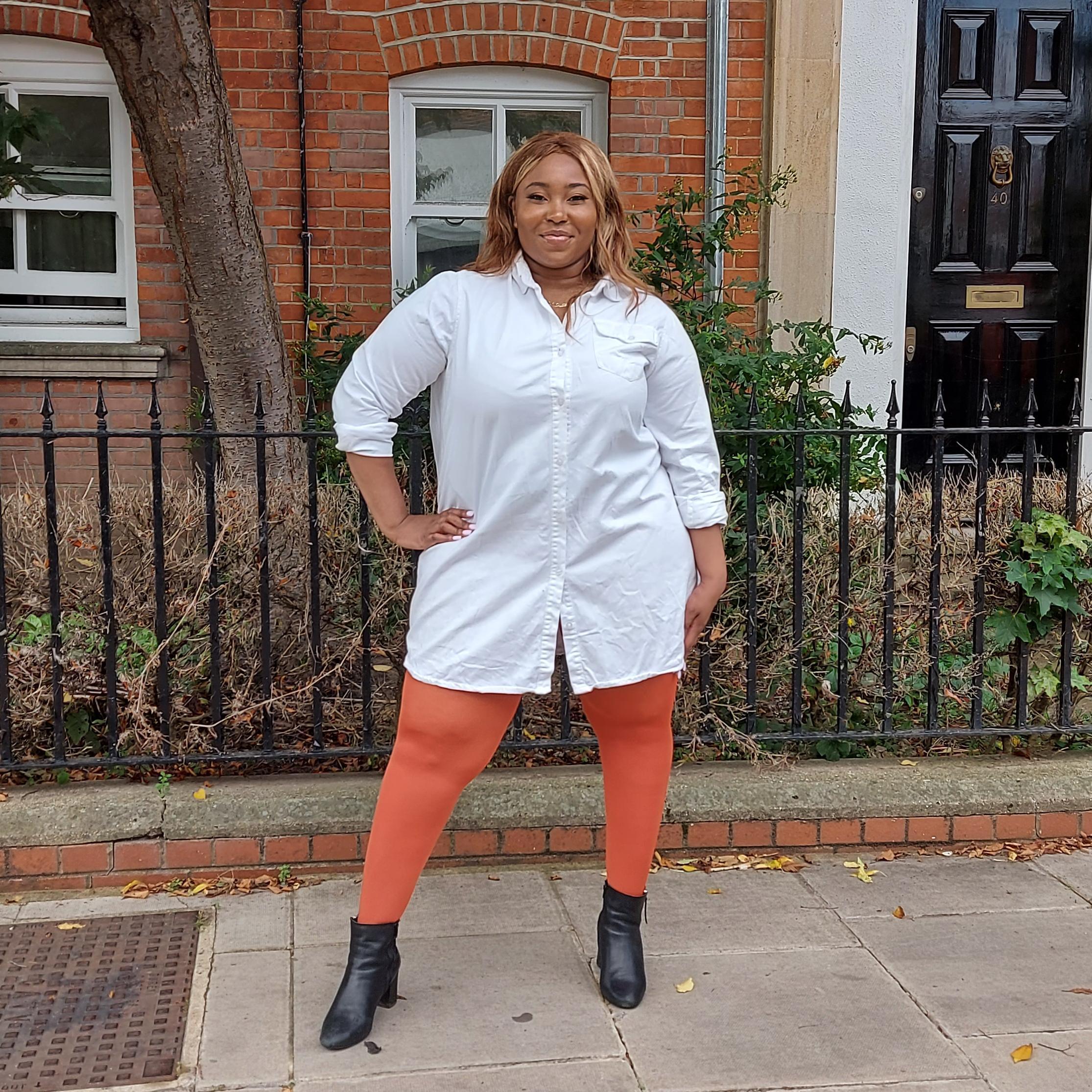 Opaque 80 Den Tights - Pumpkin Spice 4 Opaque 80 Den Tights - Pumpkin Spice