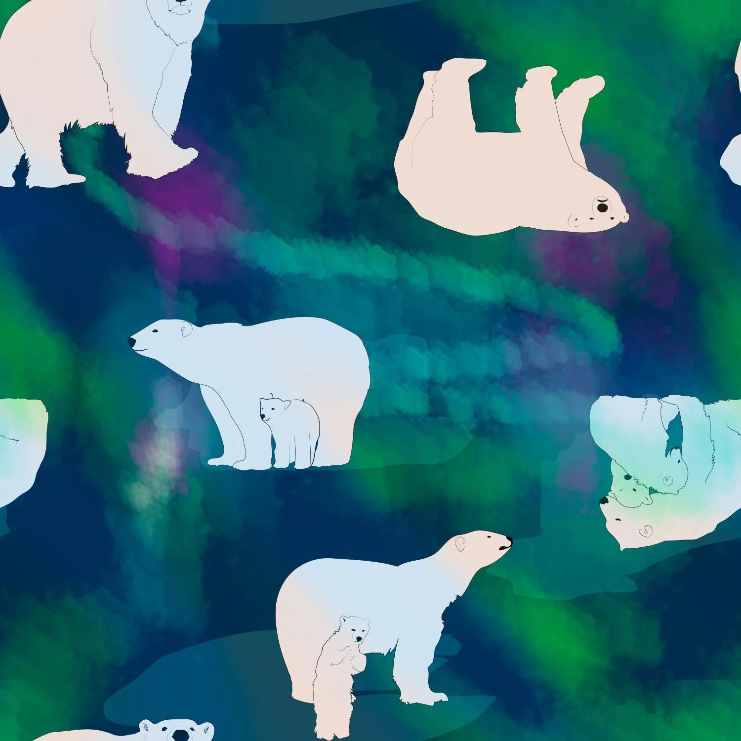 Organic Cotton PJ Bottoms - Polar Bears 10 Organic Cotton PJ Bottoms - Polar Bears
