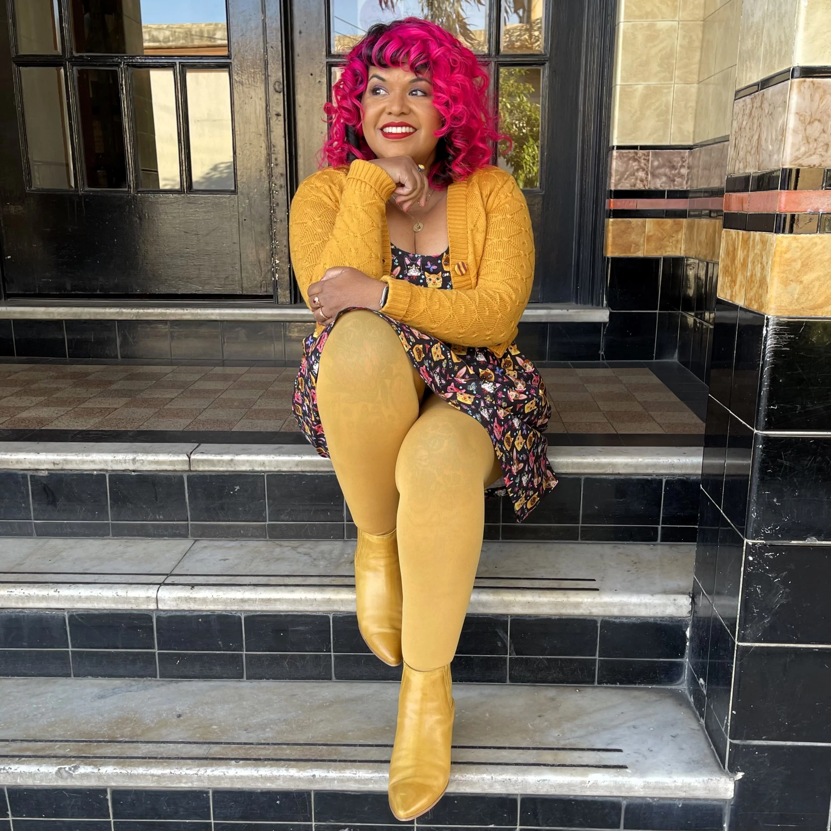 Opaque 80 Den Tights - Colonel Mustard 18 Opaque 80 Den Tights - Colonel Mustard