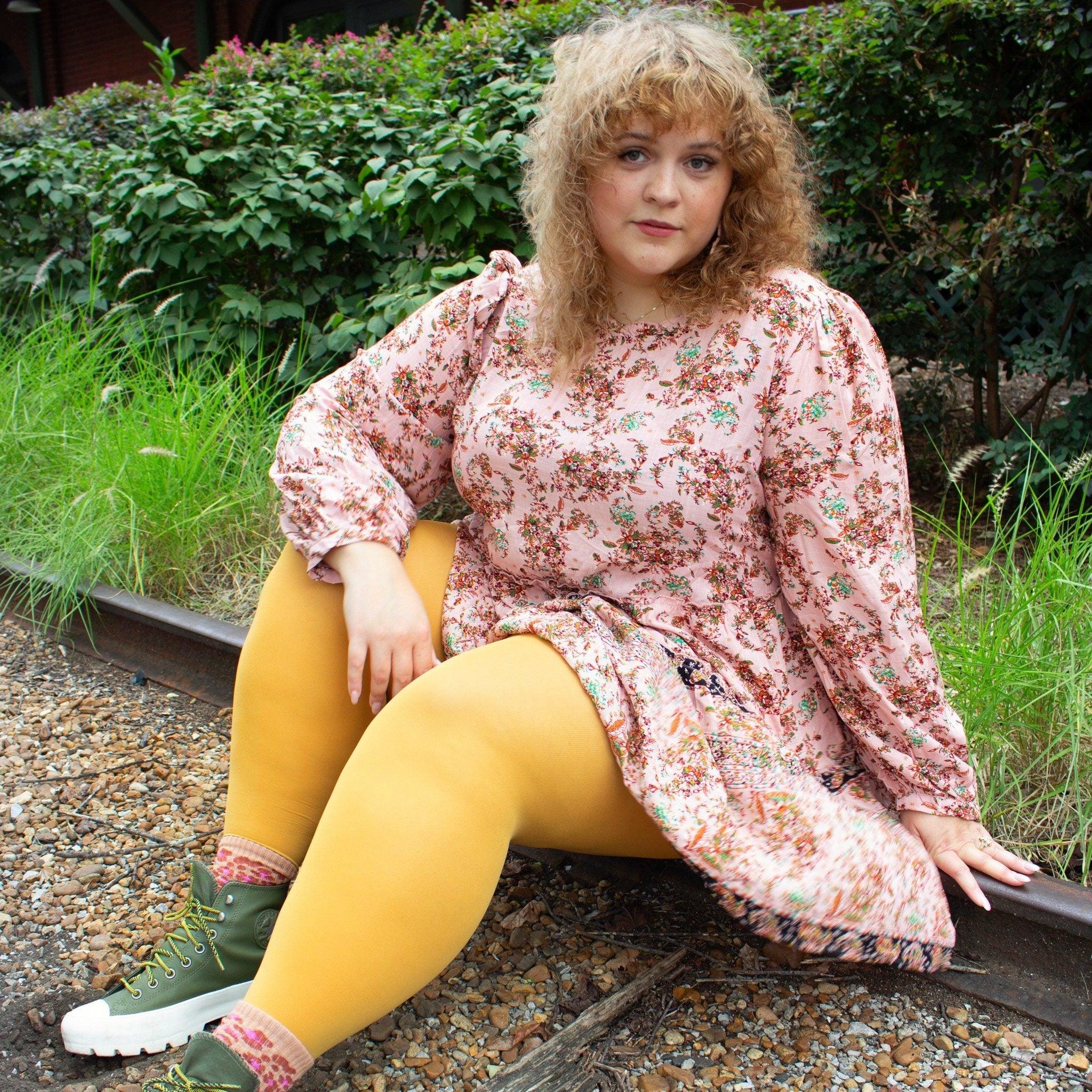 Opaque 80 Den Tights - Colonel Mustard 7 Opaque 80 Den Tights - Colonel Mustard