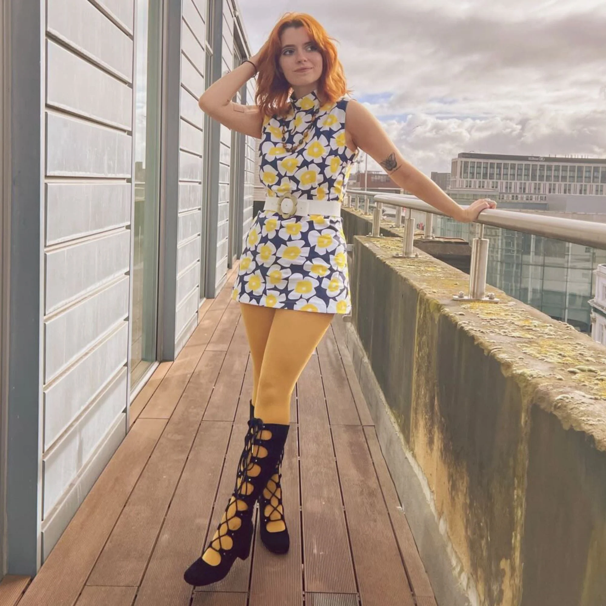 Opaque 80 Den Tights - Colonel Mustard 8 Opaque 80 Den Tights - Colonel Mustard