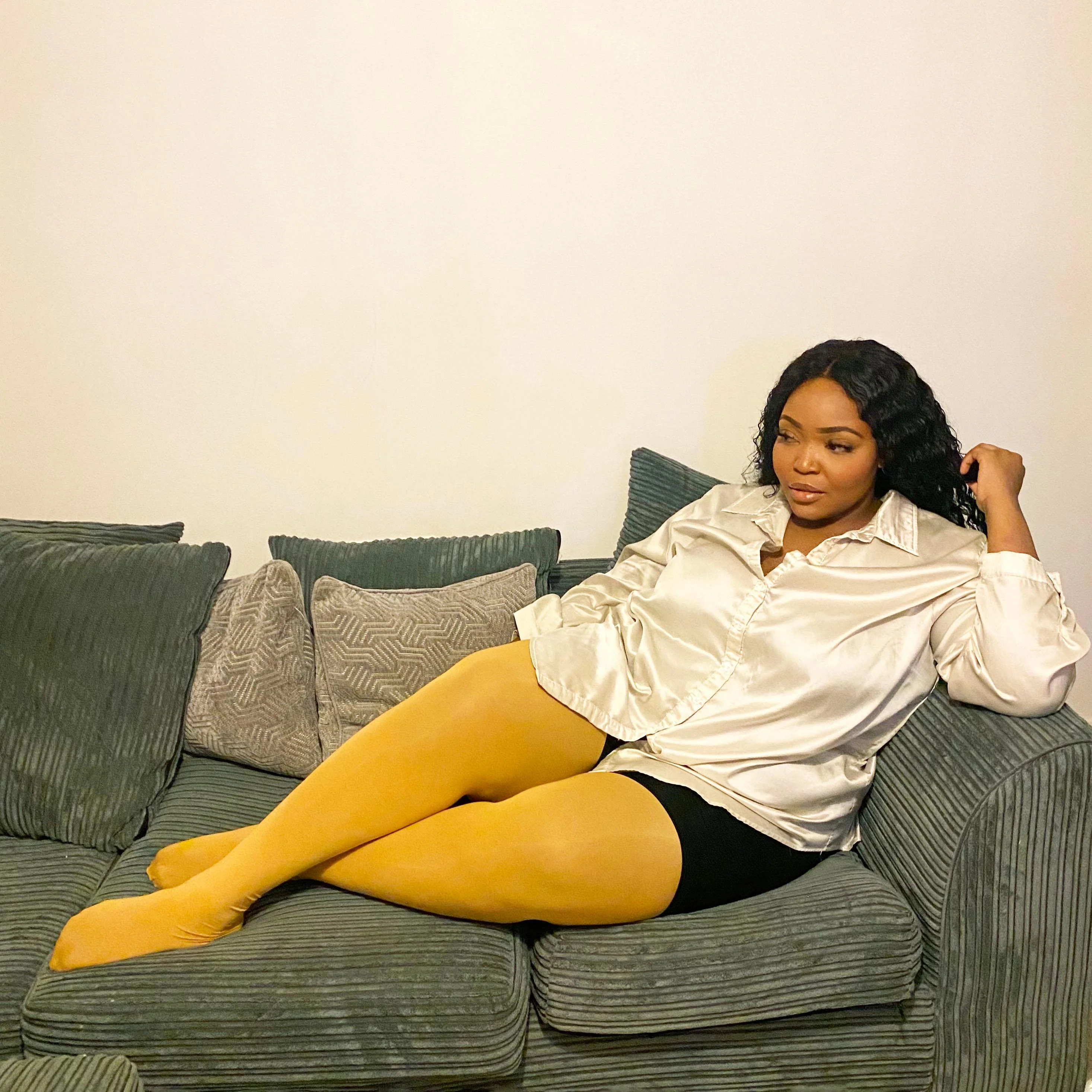 Opaque 80 Den Tights - Colonel Mustard 10 Opaque 80 Den Tights - Colonel Mustard