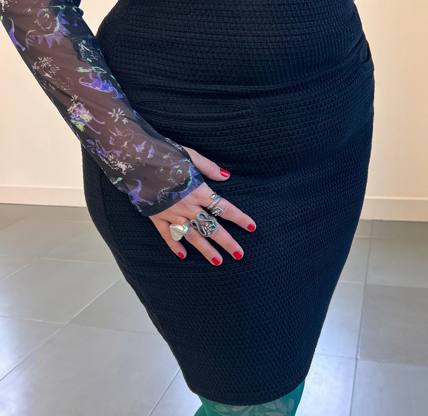 Mini Pencil Skirt - Archean 11 Mini Pencil Skirt - Archean