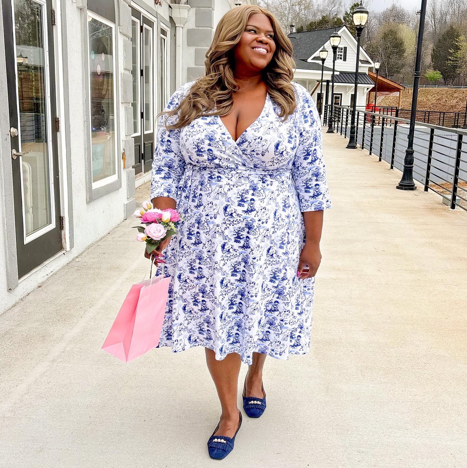 Wrap Dress - Passion au Jardin - L'Amour Bleu 11 Wrap Dress - Passion au Jardin - L'Amour Bleu