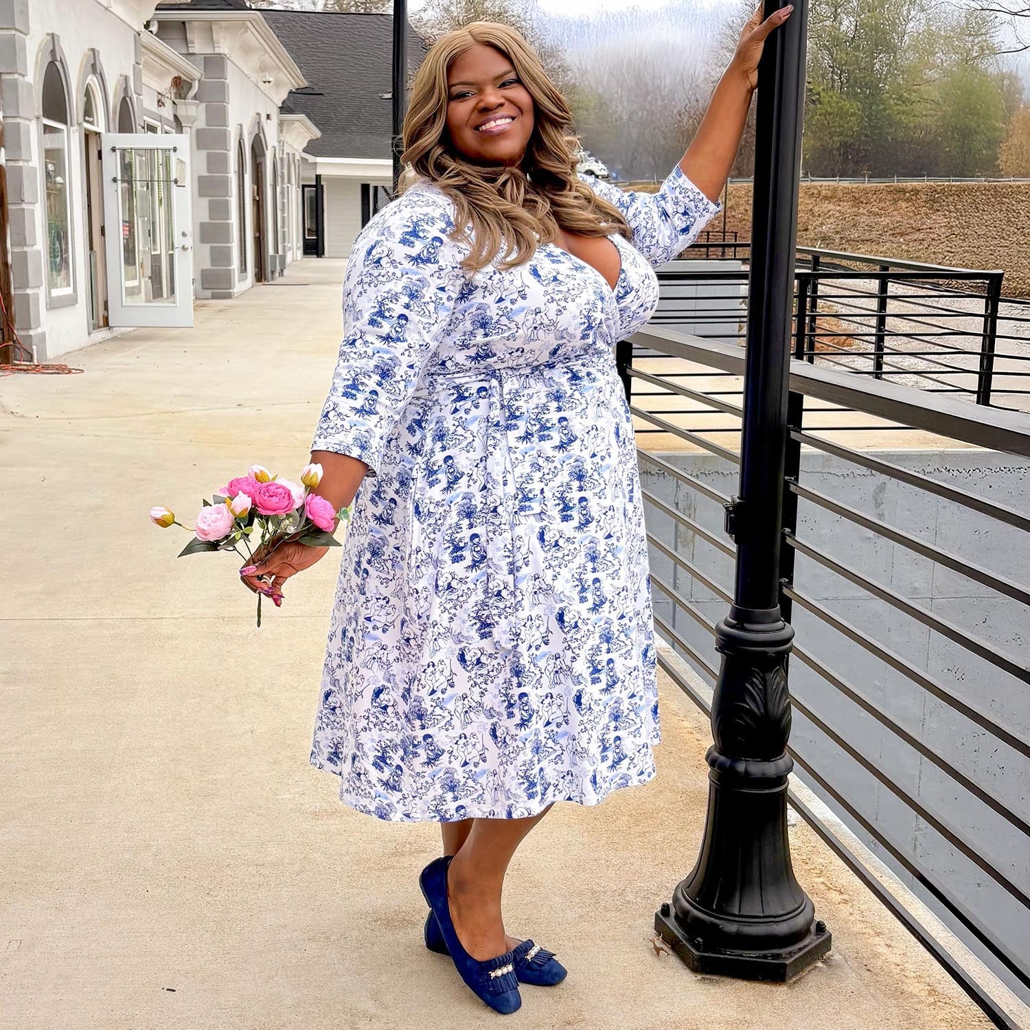 Wrap Dress - Passion au Jardin - L'Amour Bleu 6 Wrap Dress - Passion au Jardin - L'Amour Bleu