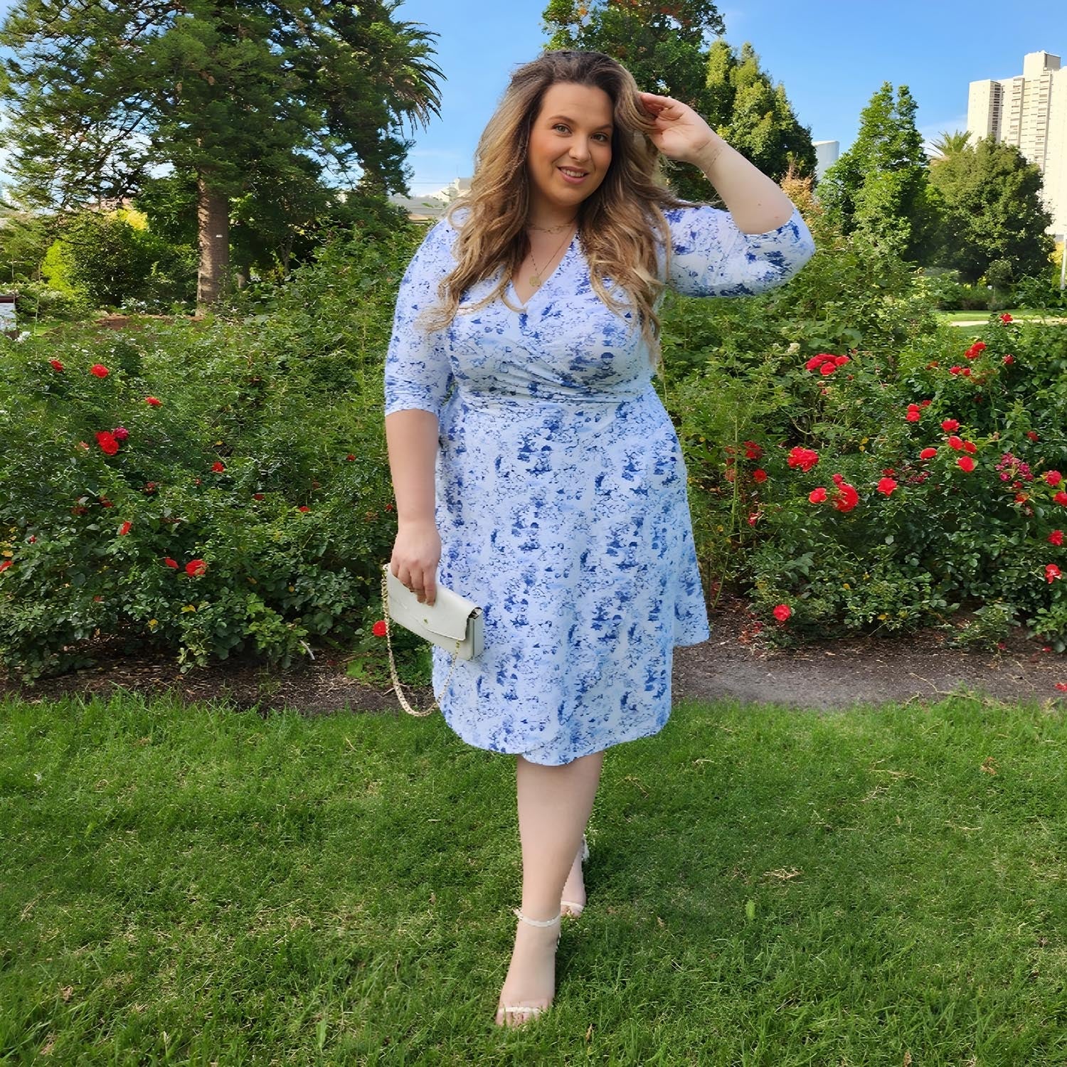 Wrap Dress - Passion au Jardin - L'Amour Bleu 7 Wrap Dress - Passion au Jardin - L'Amour Bleu