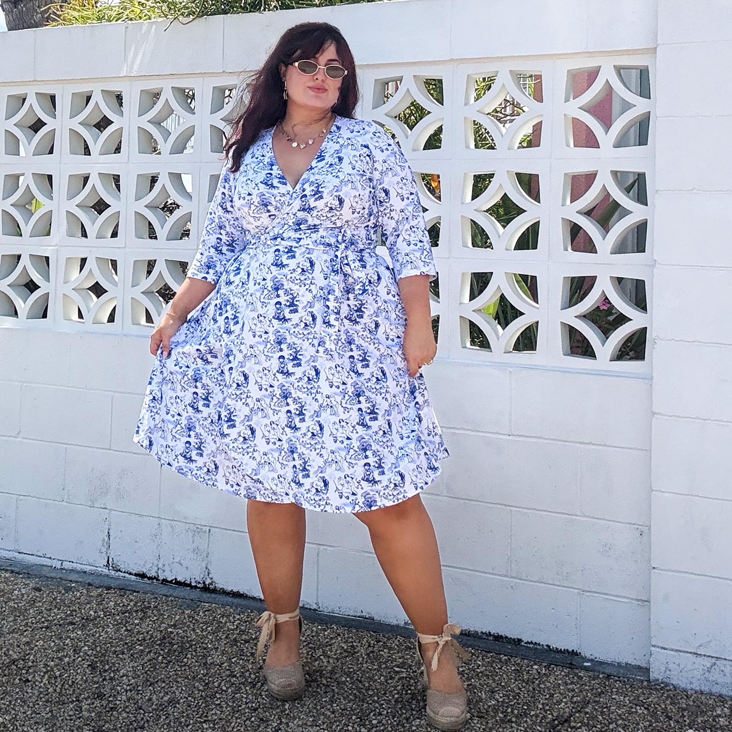 Wrap Dress - Passion au Jardin - L'Amour Bleu 8 Wrap Dress - Passion au Jardin - L'Amour Bleu