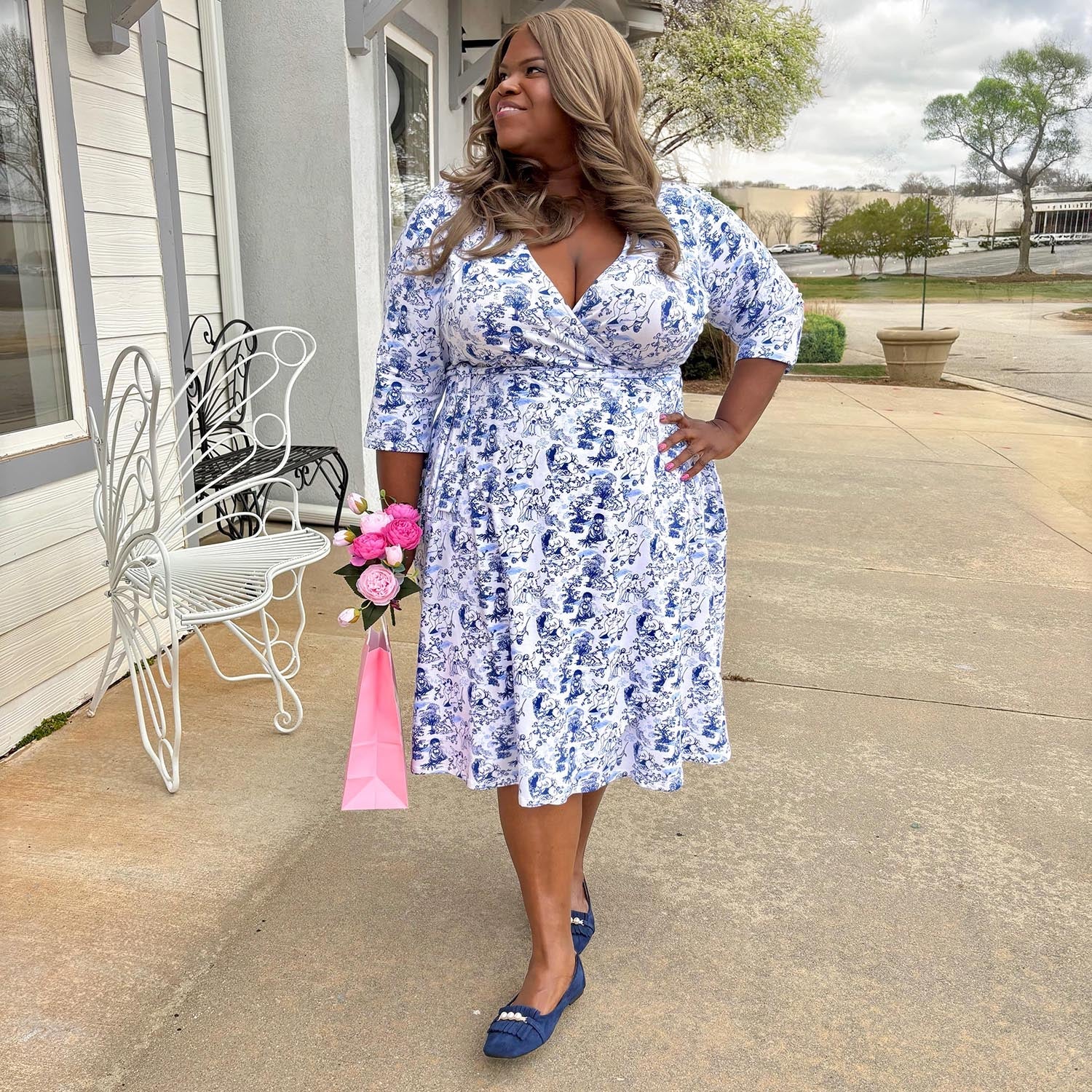 Wrap Dress - Passion au Jardin - L'Amour Bleu 9 Wrap Dress - Passion au Jardin - L'Amour Bleu