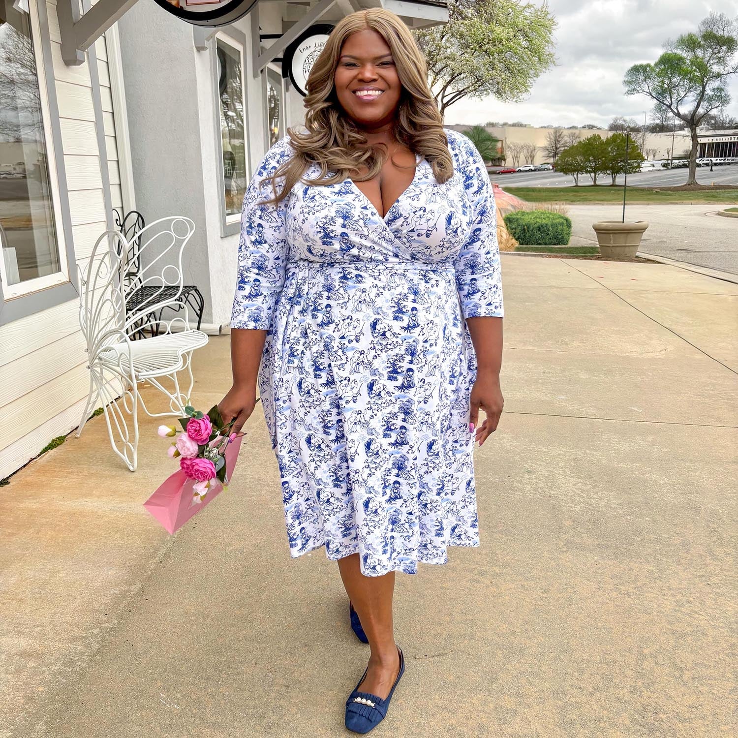 Wrap Dress - Passion au Jardin - L'Amour Bleu 10 Wrap Dress - Passion au Jardin - L'Amour Bleu