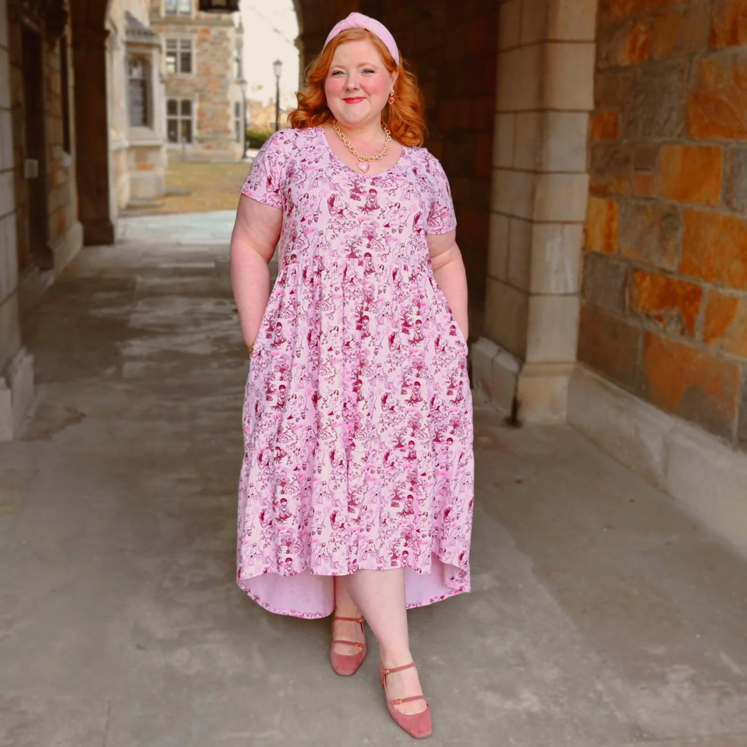Tiered Dress - Passion au Jardin - L'Amour Rose 11 Tiered Dress - Passion au Jardin - L'Amour Rose