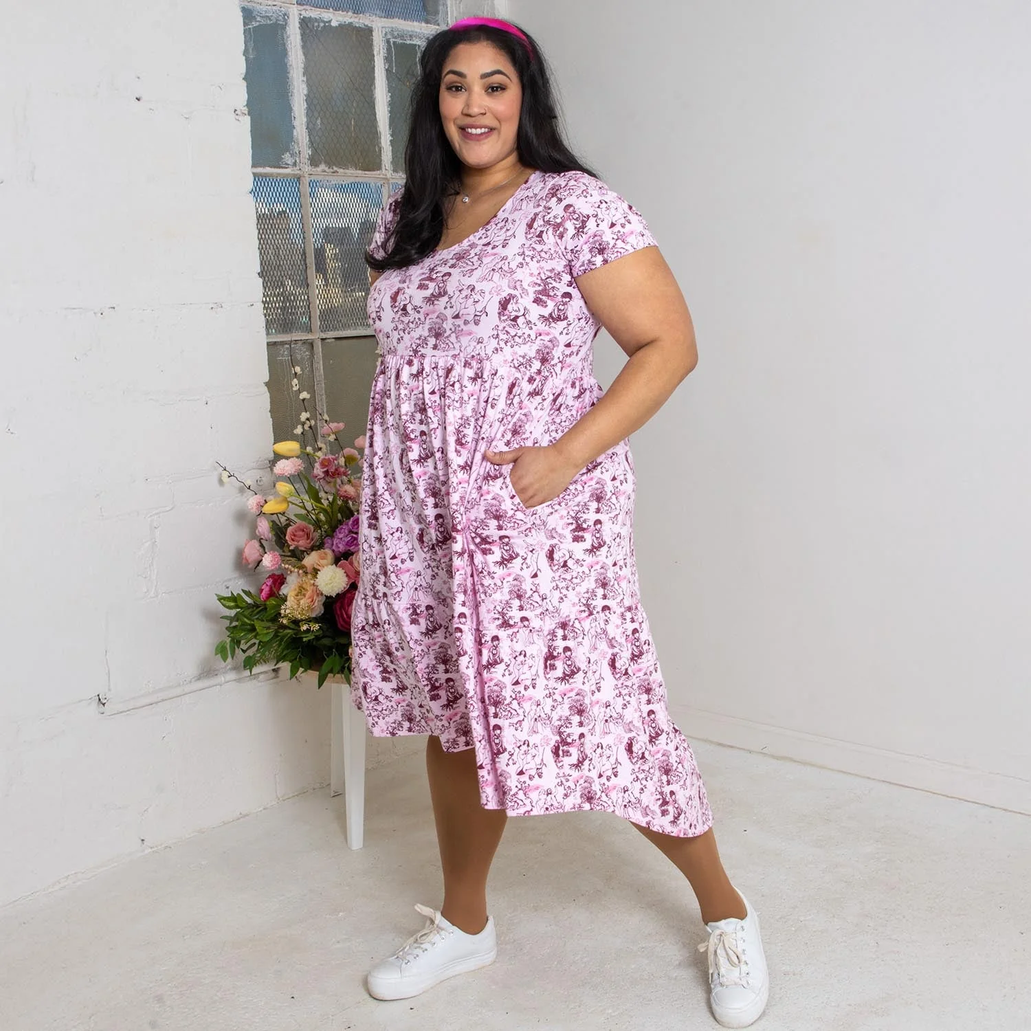 Tiered Dress - Passion au Jardin - L'Amour Rose 13 Tiered Dress - Passion au Jardin - L'Amour Rose