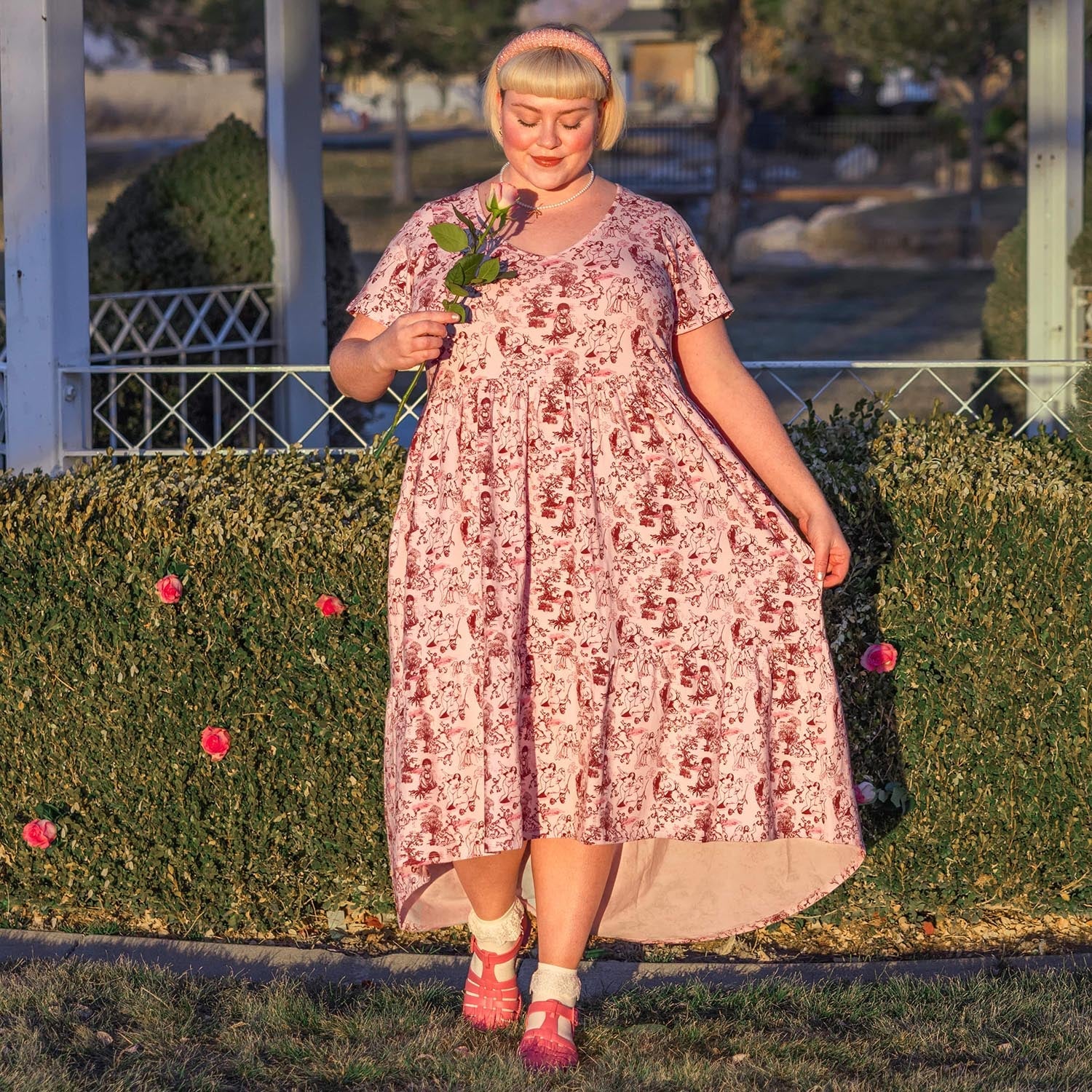 Tiered Dress - Passion au Jardin - L'Amour Rose 3 Tiered Dress - Passion au Jardin - L'Amour Rose