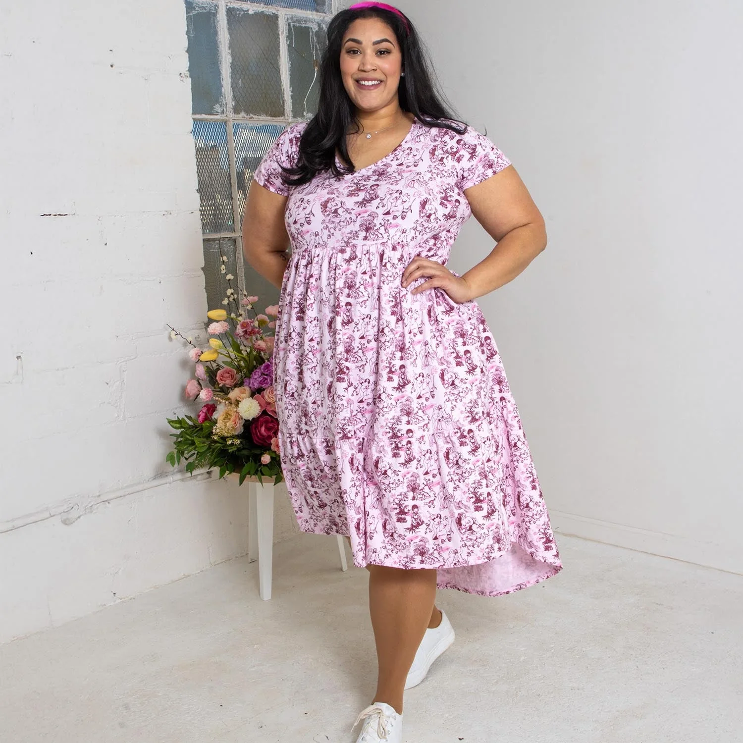 Tiered Dress - Passion au Jardin - L'Amour Rose 4 Tiered Dress - Passion au Jardin - L'Amour Rose