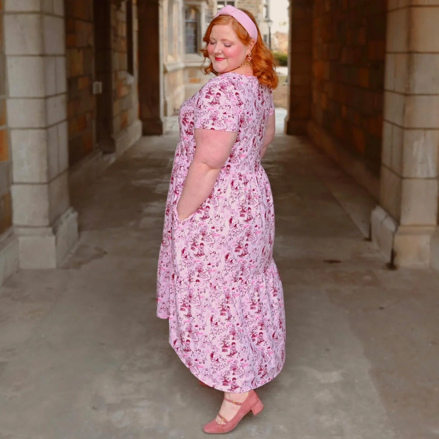 Tiered Dress - Passion au Jardin - L'Amour Rose 6 Tiered Dress - Passion au Jardin - L'Amour Rose