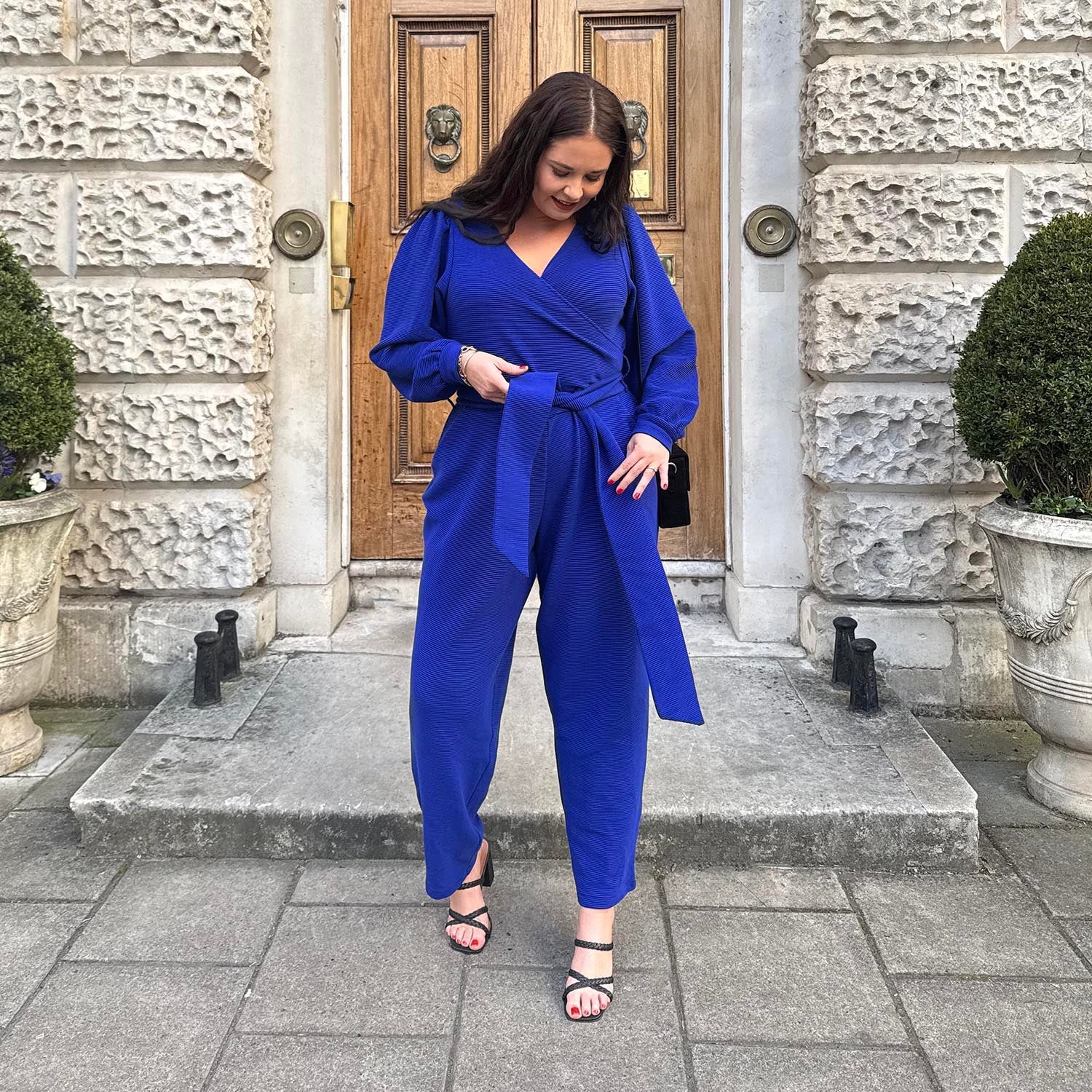 Ottoman Long Sleeve Wrap Jumpsuit - Aretha 12 Ottoman Long Sleeve Wrap Jumpsuit - Aretha
