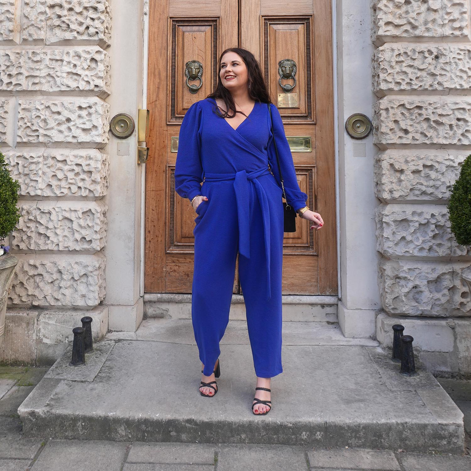 Ottoman Long Sleeve Wrap Jumpsuit - Aretha 3 Ottoman Long Sleeve Wrap Jumpsuit - Aretha