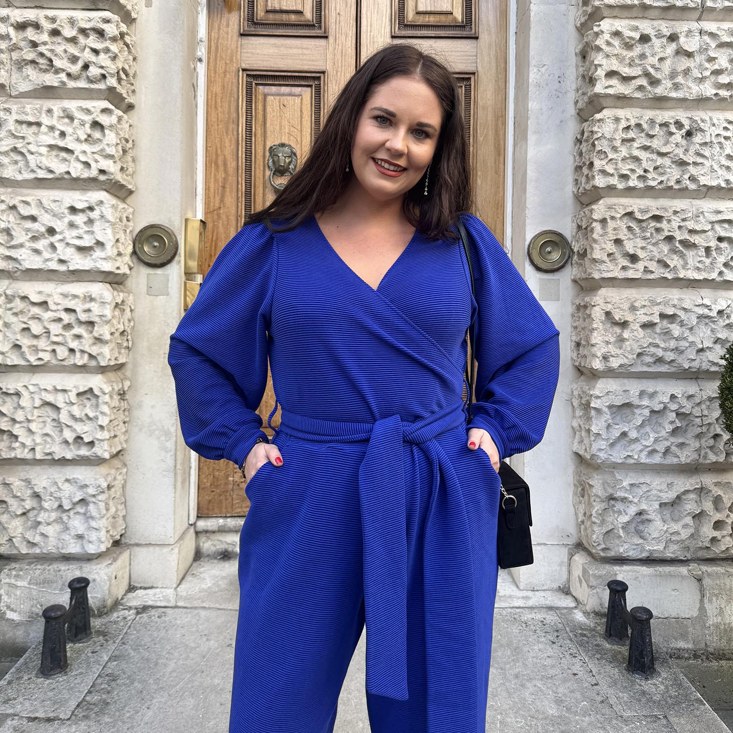 Ottoman Long Sleeve Wrap Jumpsuit - Aretha 6 Ottoman Long Sleeve Wrap Jumpsuit - Aretha