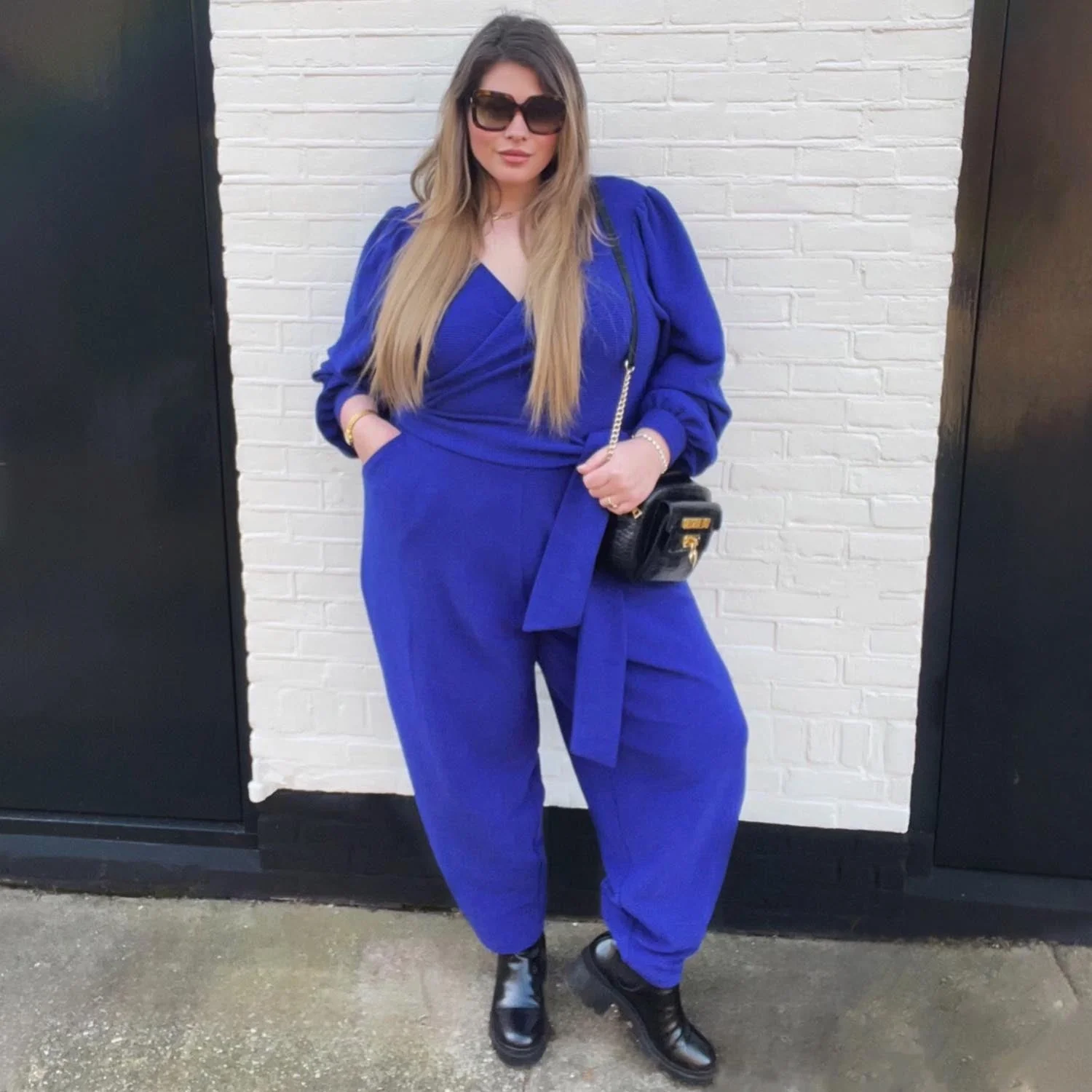 Ottoman Long Sleeve Wrap Jumpsuit - Aretha 10 Ottoman Long Sleeve Wrap Jumpsuit - Aretha