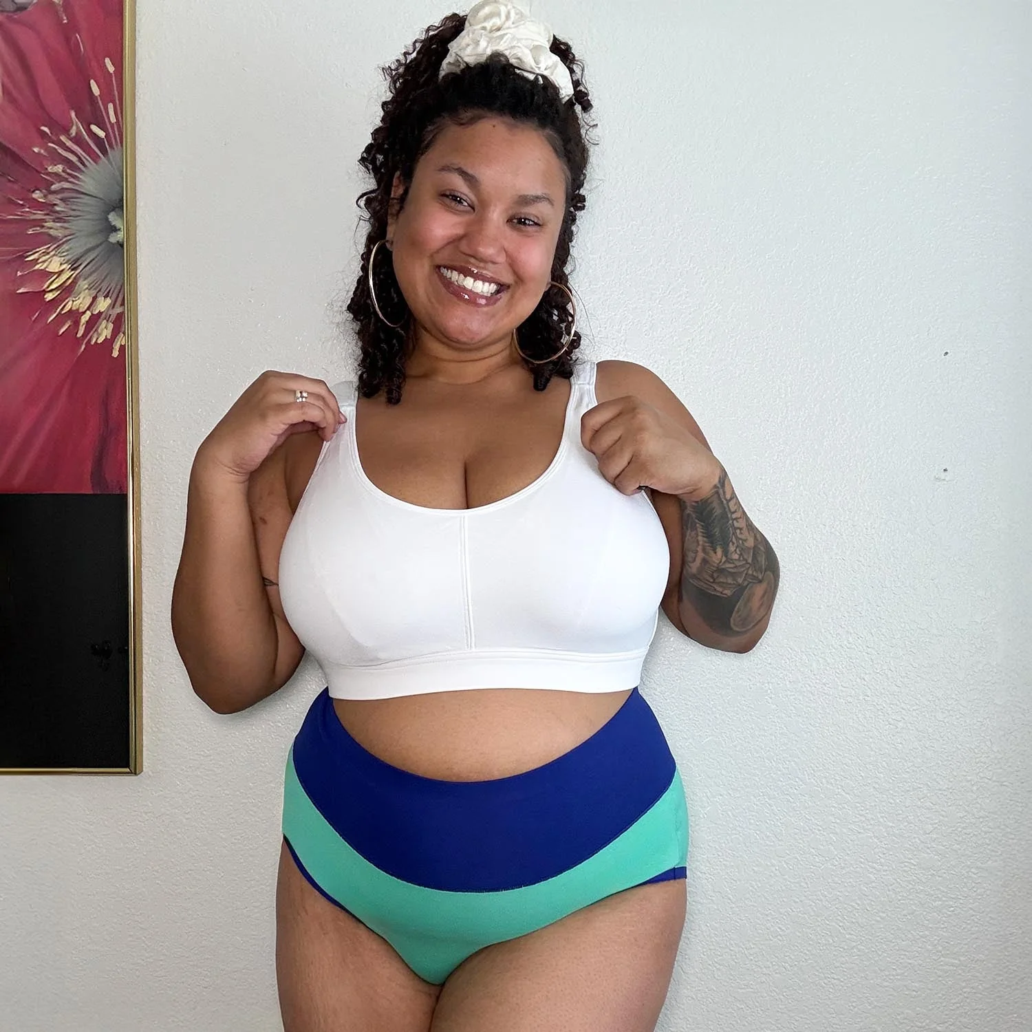 Organic Cotton Full Brief Duo Knickers - Mint & Arabesque