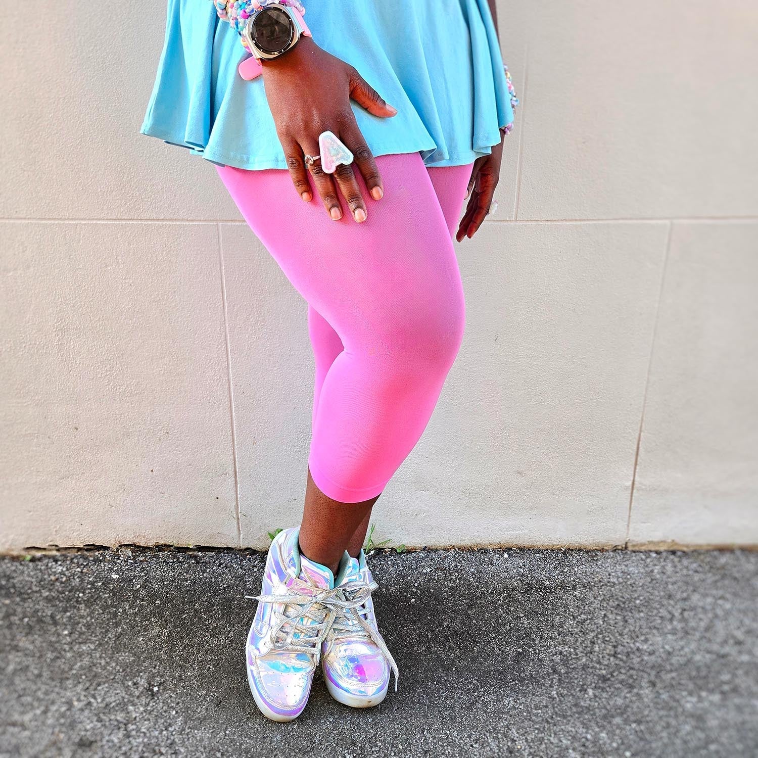 Stay Cool Capri Tights - Pink Lady 6 Stay Cool Capri Tights - Pink Lady