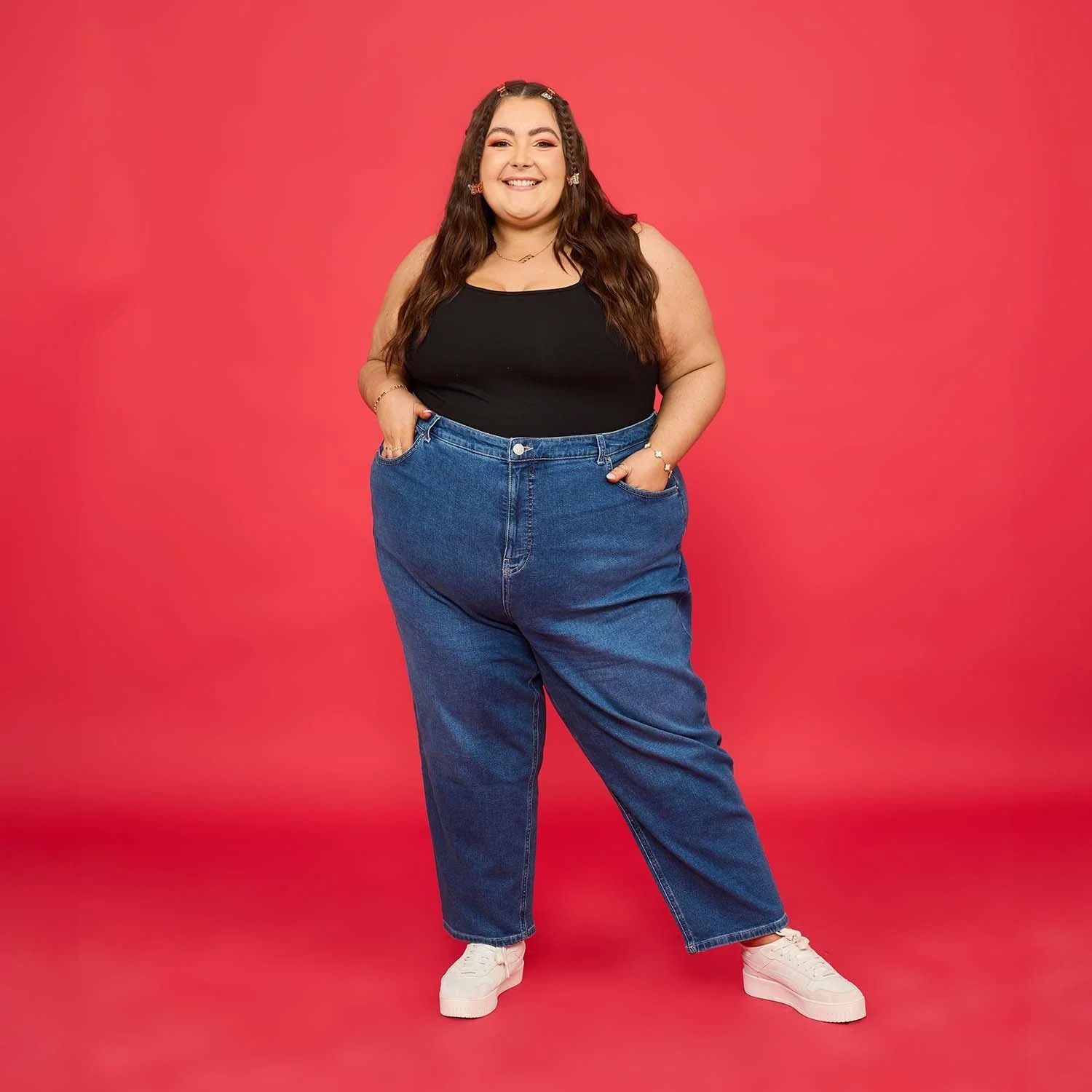 Organic Mom Jeans - Atlantic 9 Organic Mom Jeans - Atlantic