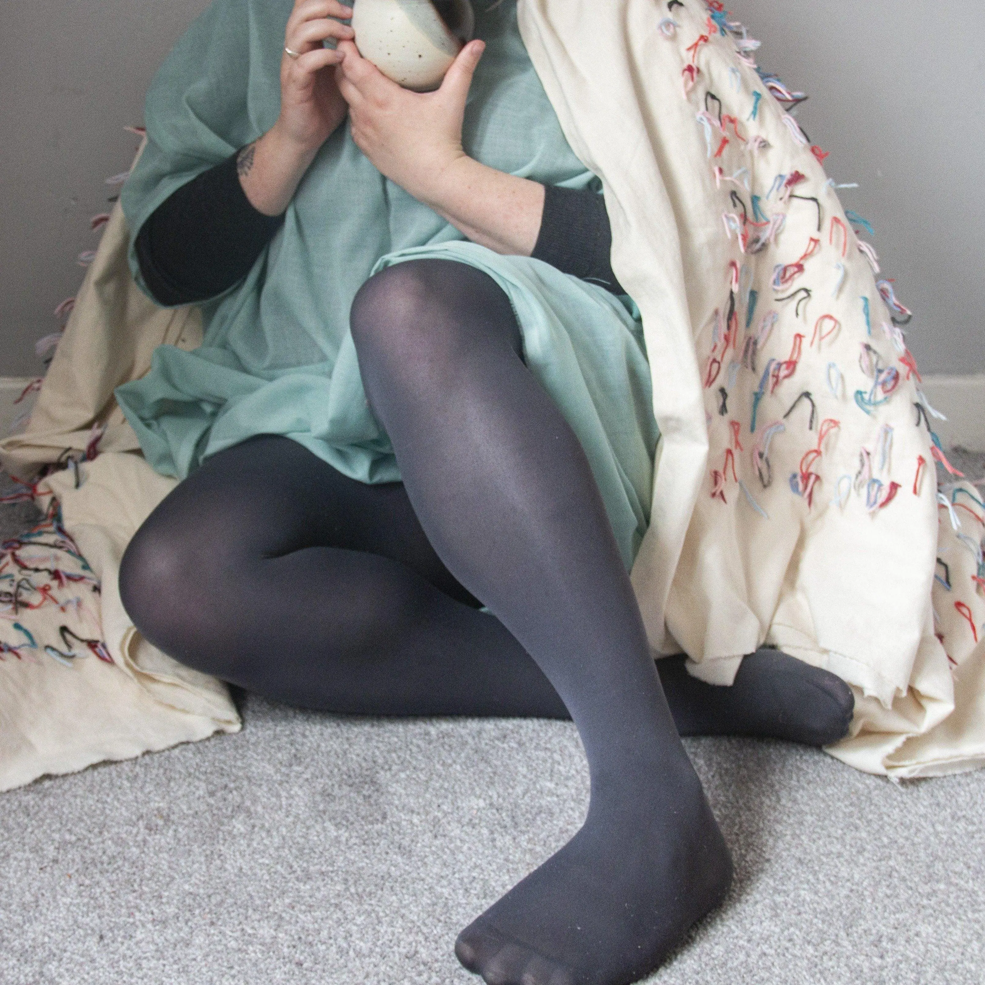 Opaque 80 Den Tights - Slate 4 Opaque 80 Den Tights - Slate
