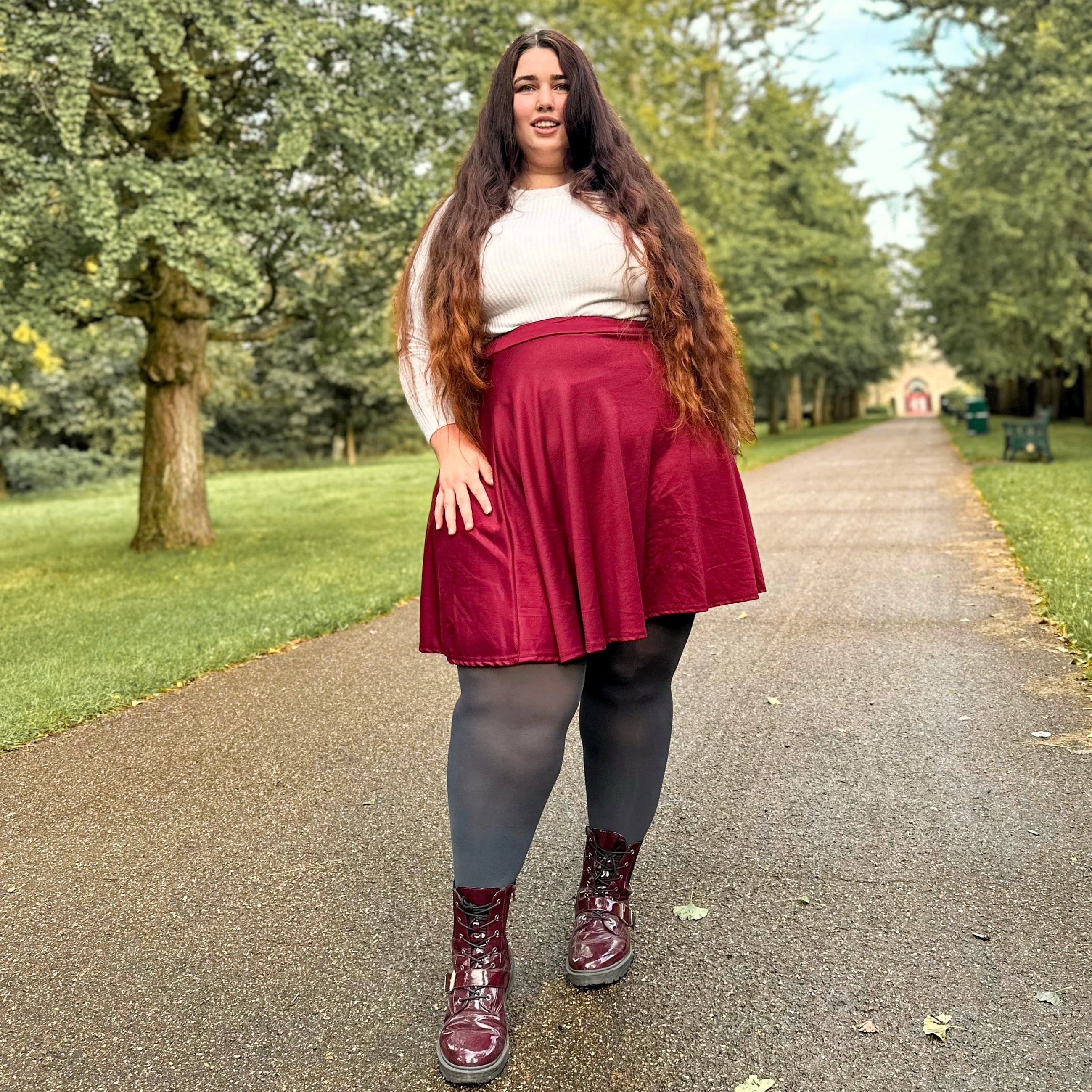 Opaque 80 Den Tights - Slate 9 Opaque 80 Den Tights - Slate