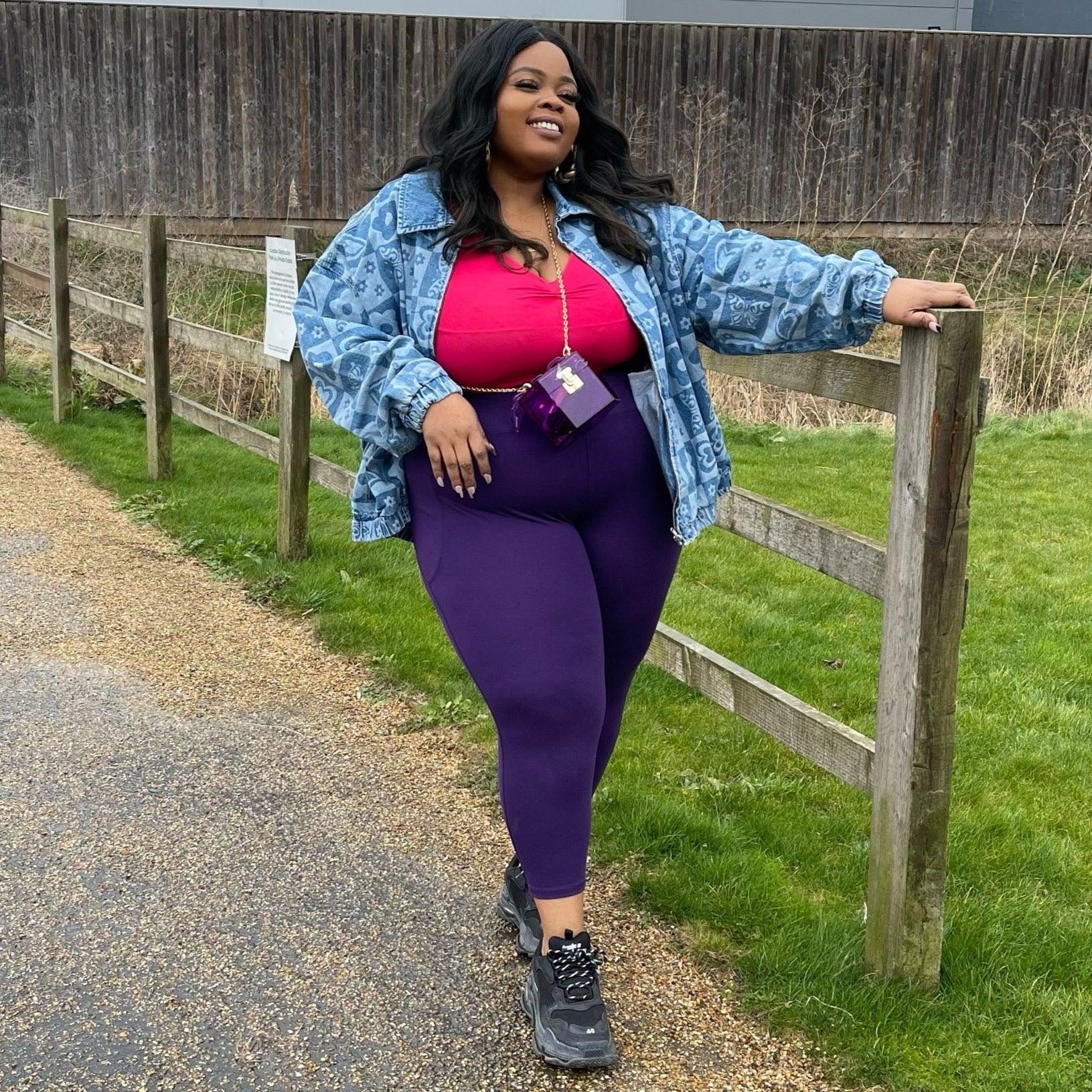 Squat Proof Short Leggings - Suffragette Purple 4 Squat Proof Short Leggings - Suffragette Purple