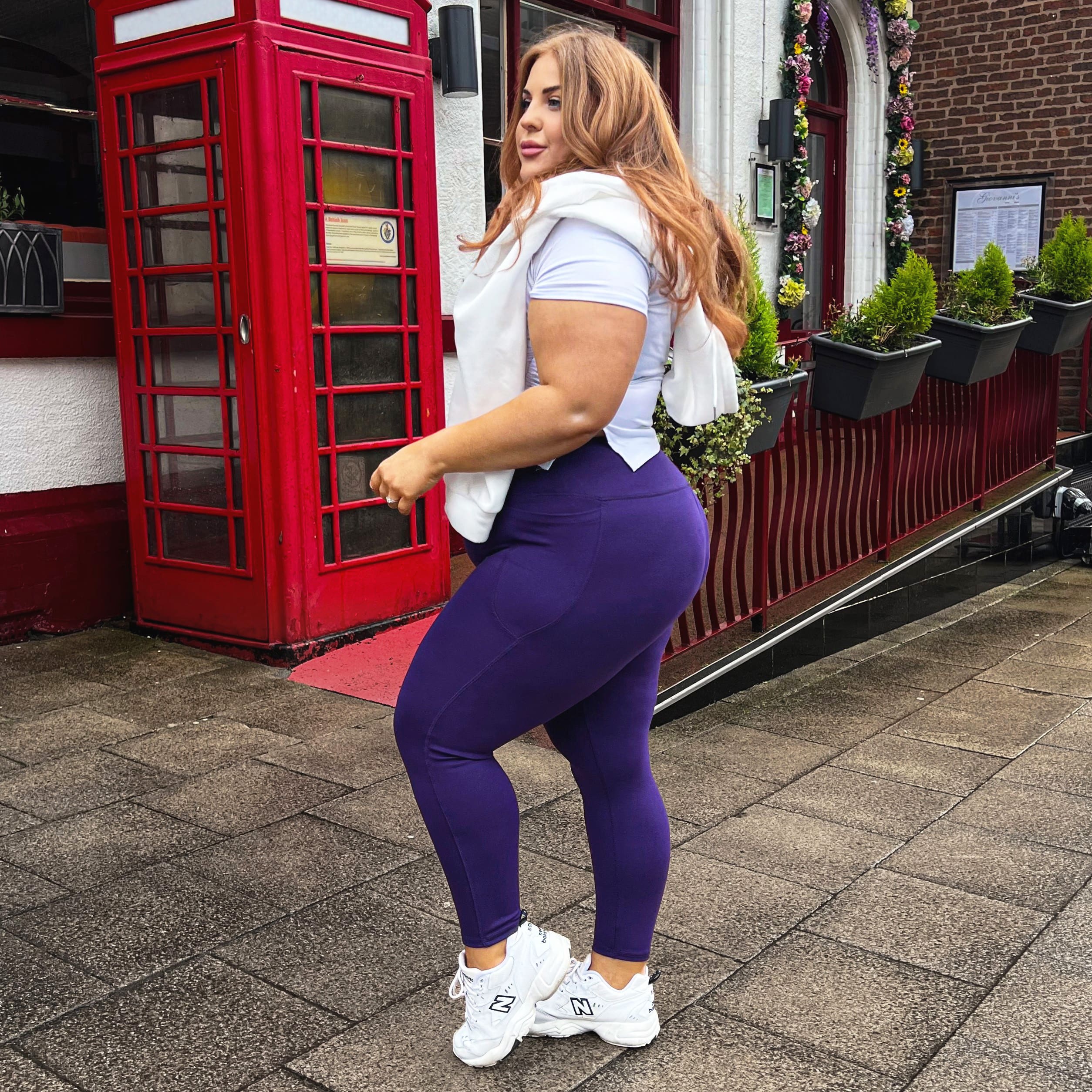 Squat Proof Short Leggings - Suffragette Purple 5 Squat Proof Short Leggings - Suffragette Purple