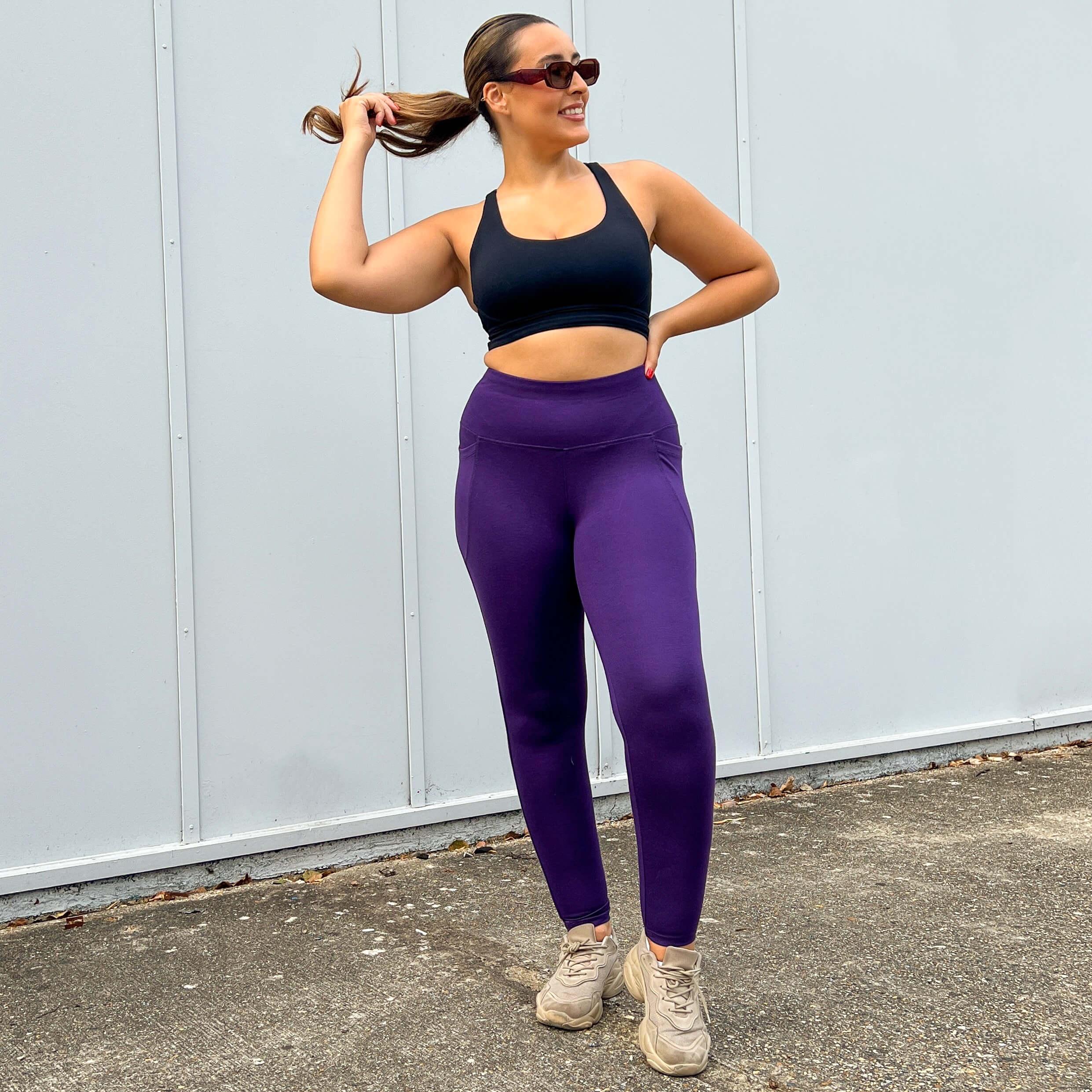 Squat Proof Long Leggings - Suffragette Purple 16 Squat Proof Long Leggings - Suffragette Purple