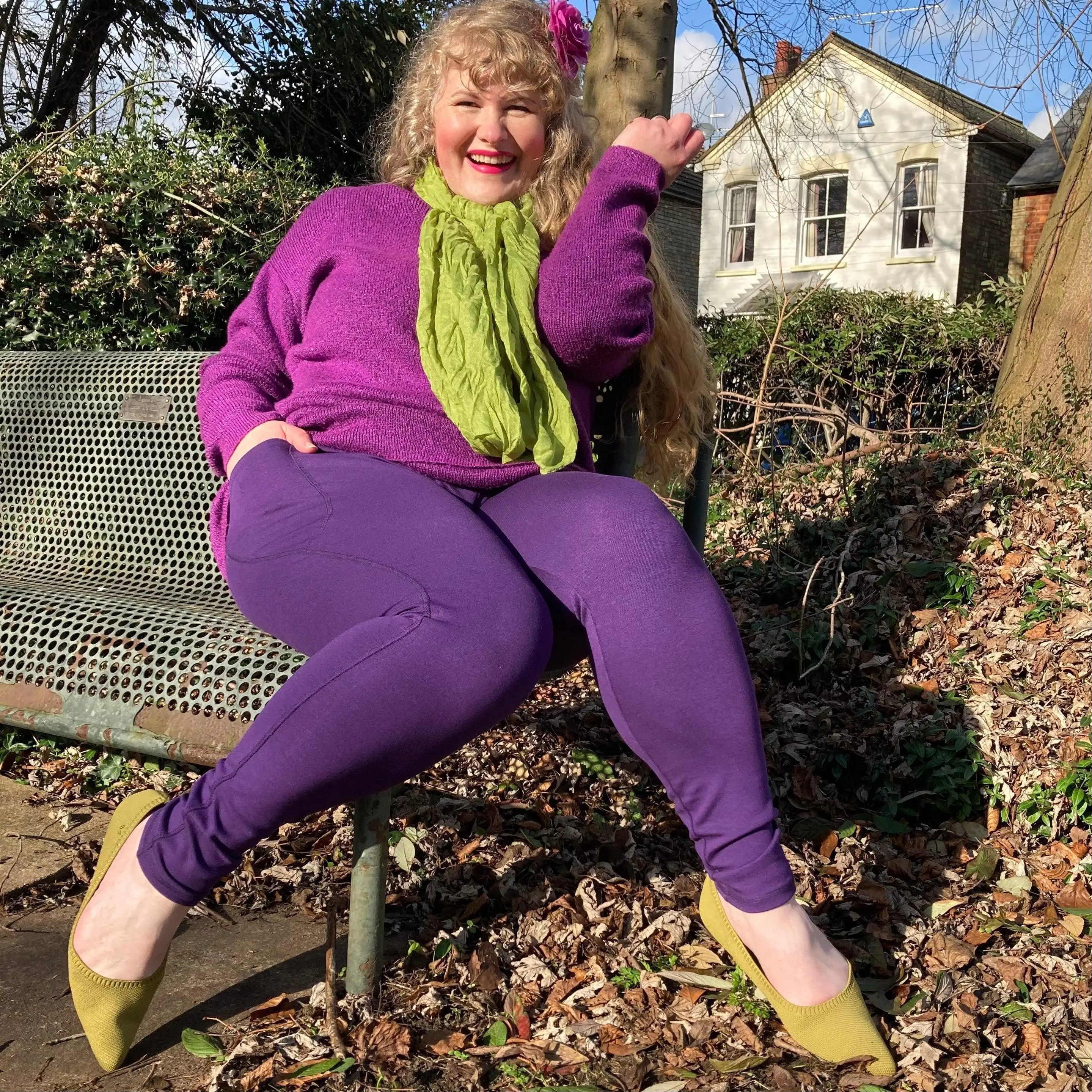 Squat Proof Long Leggings - Suffragette Purple 5 Squat Proof Long Leggings - Suffragette Purple